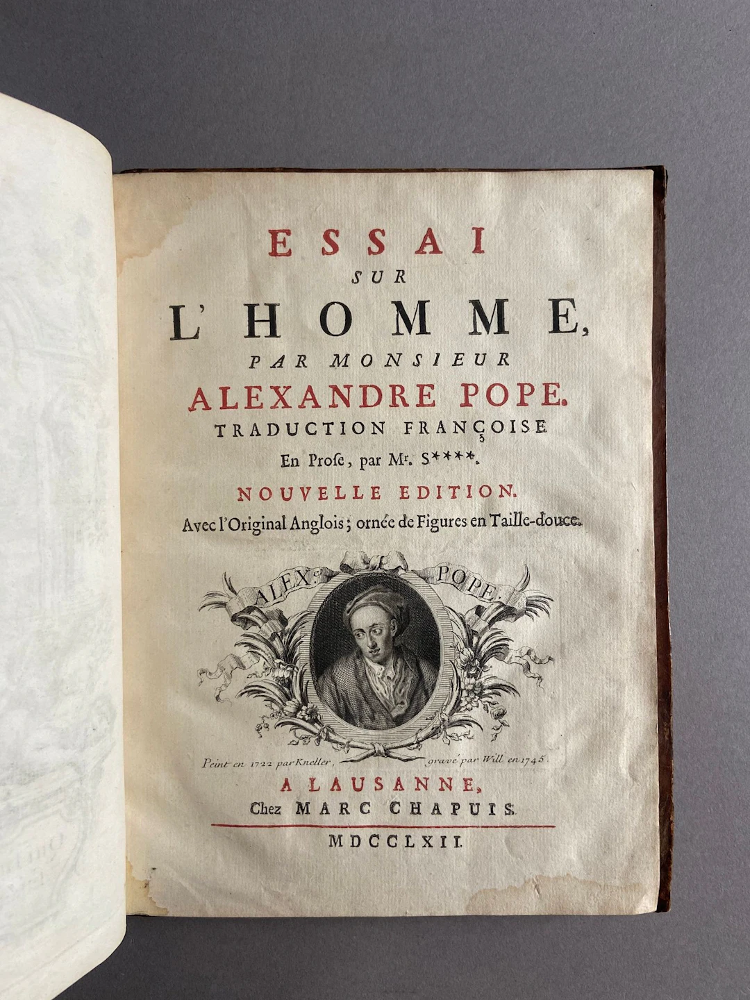 POPE (Alexander). An Essay on Man. French prose translation - Lot 139
