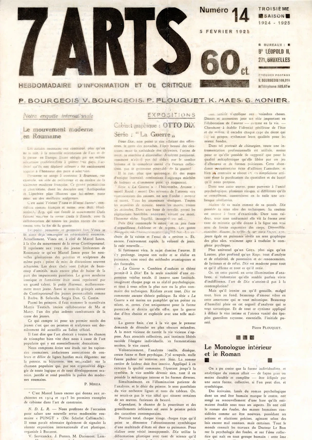 [MAGAZINE]. 7 ARTS. Brussels, No. 14/1925. 49.8 x 32.8 cm (f - Lot 179