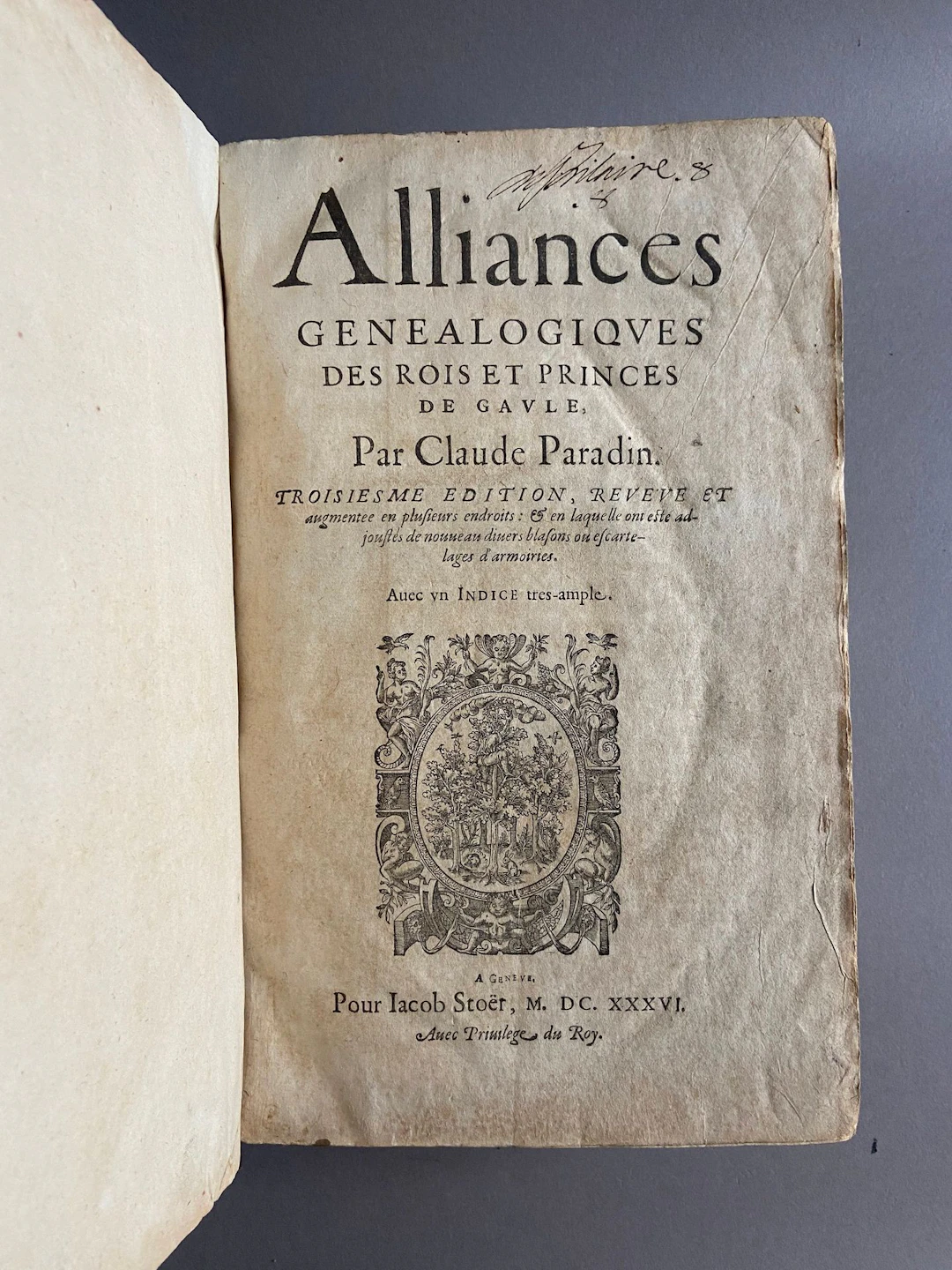 PARADIN (Claude). Genealogical Alliances of the Kings and Pr - Lot 131