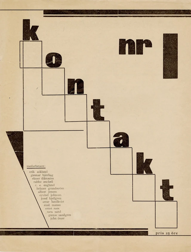 SWEDEN [MAGAZINE]. KONTAKT. Stockholm, No. 1/1931. 30.4 x 23 - Lot 330