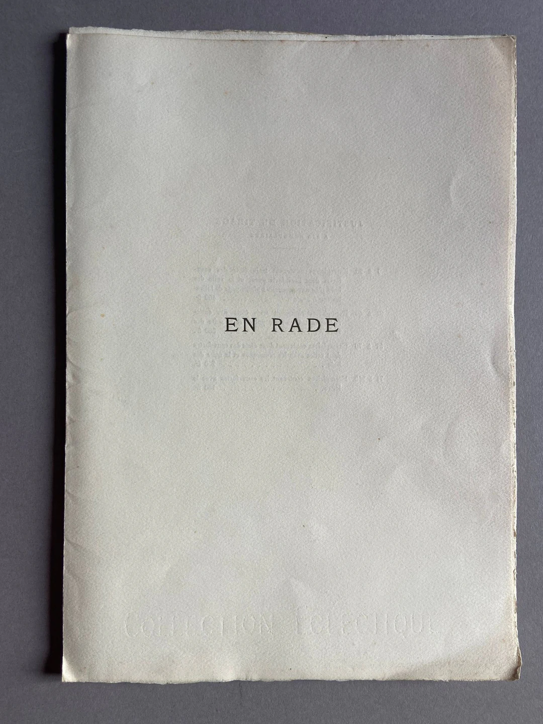 HUYSMANS (Joris-Karl). *En rade*. Paris: Auguste Blaizot, Re - Lot 240