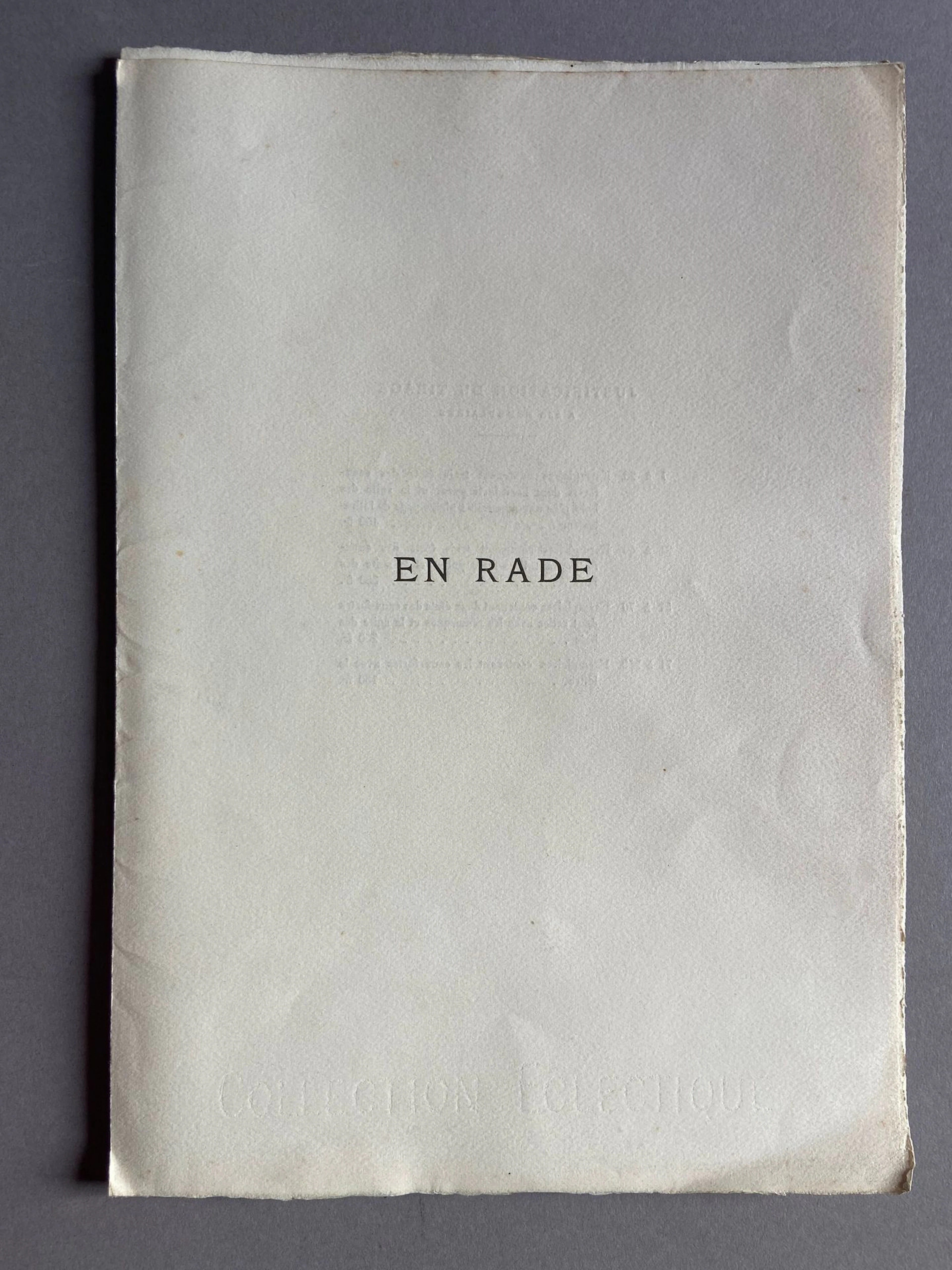 HUYSMANS (Joris-Karl). *En rade*. Paris: Auguste Blaizot, Re - Lot 240
