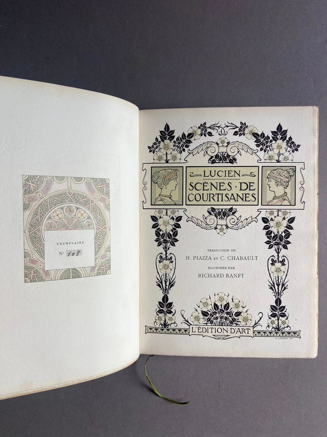 LUCIEN. Scenes of Courtesans. Translated by H. Piazza and C. - Lot 248