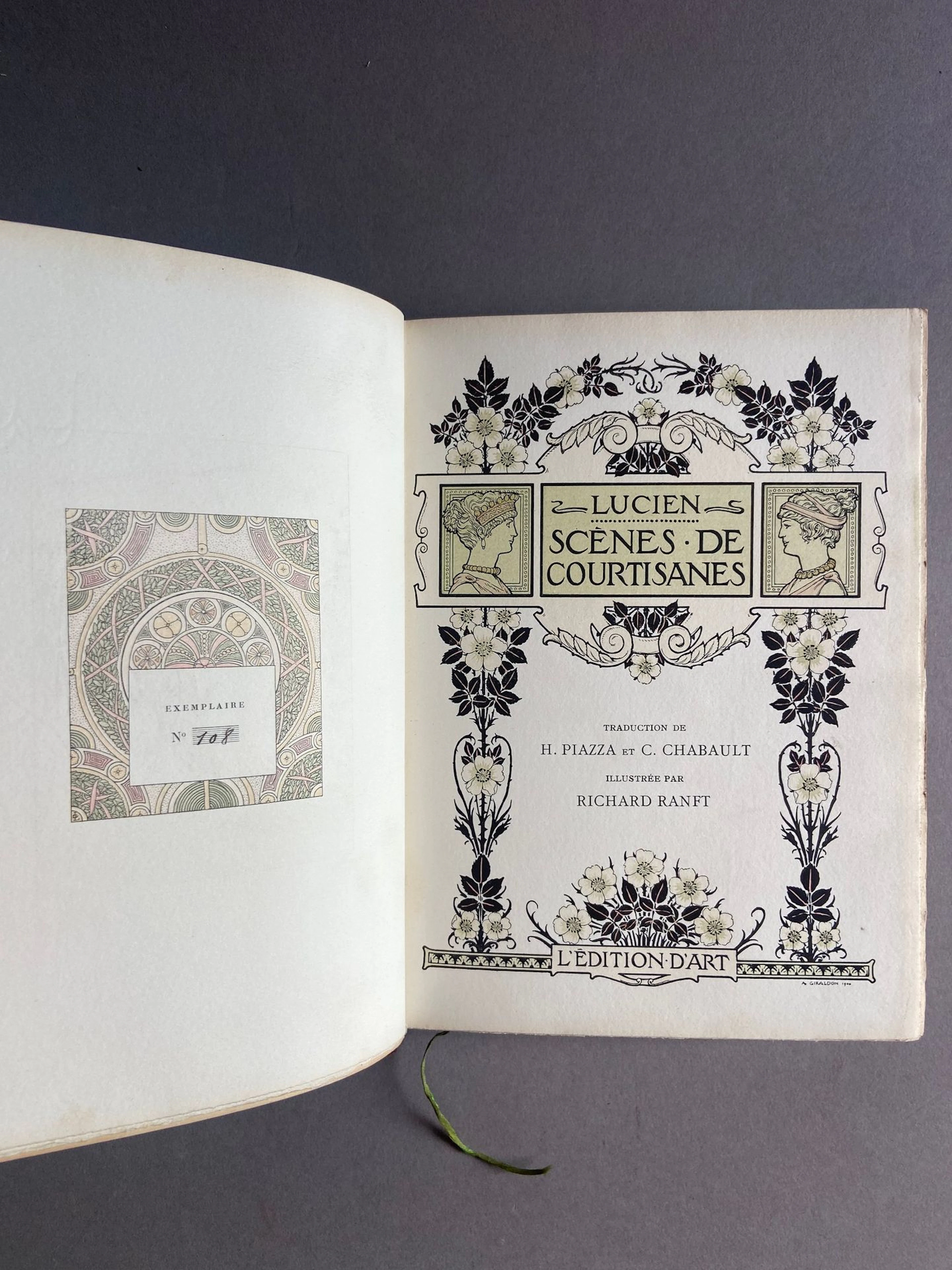 LUCIEN. Scenes of Courtesans. Translated by H. Piazza and C. - Lot 248