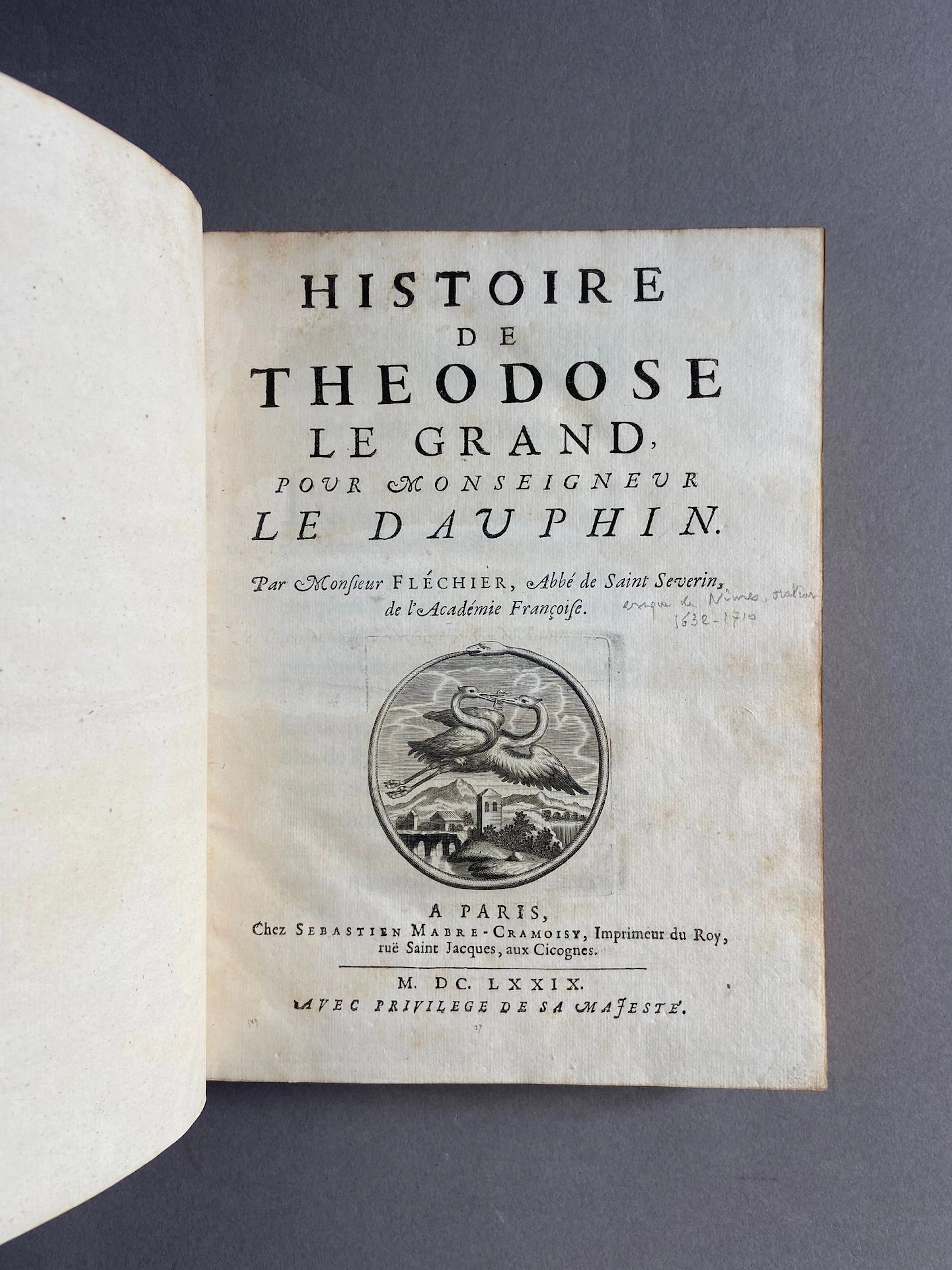 FLÉCHIER (Abbé Esprit). History of Theodosius the Great, for - Lot 70