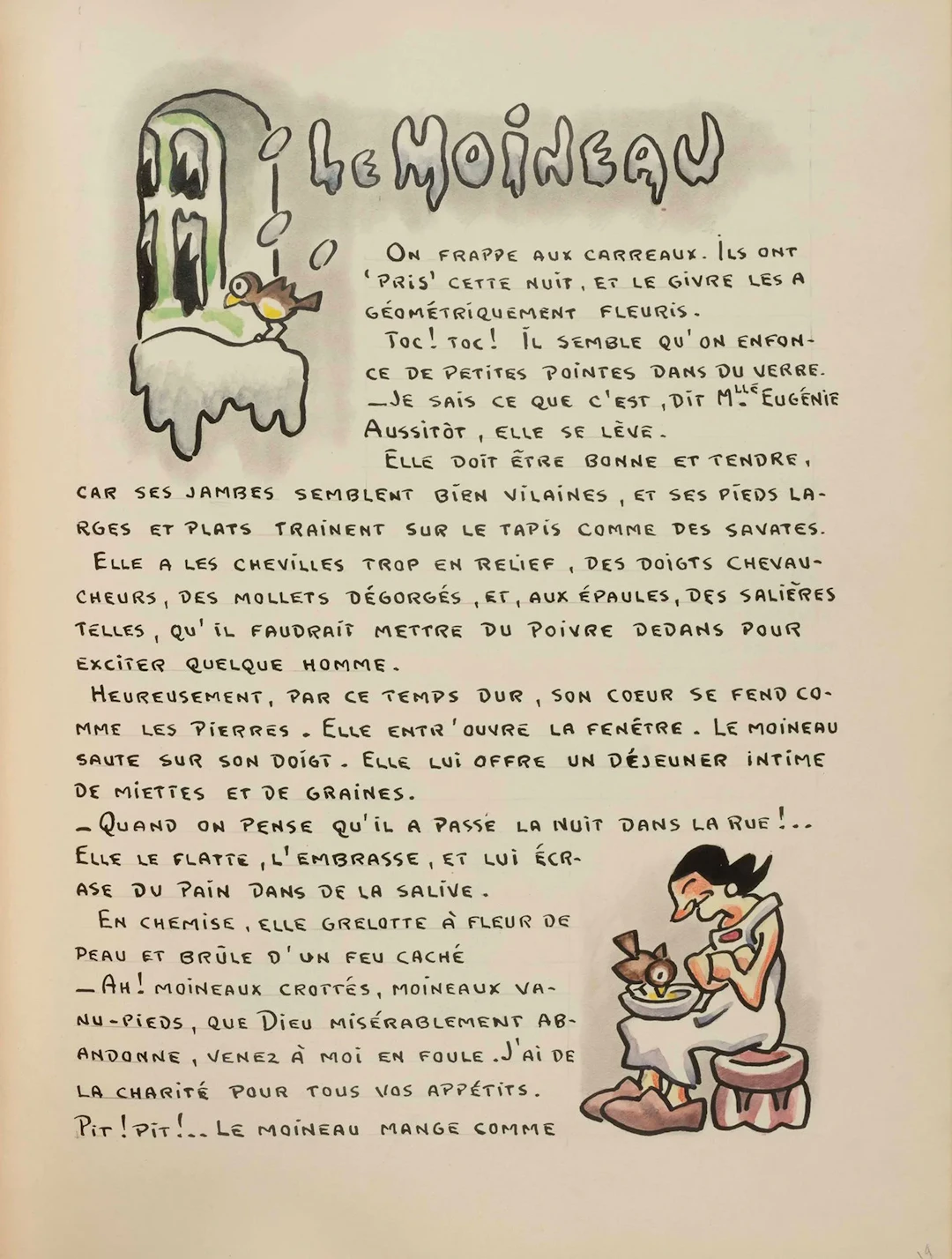 RENARD (Jules). *Coquecigrues*. *Nasse*. Illustrated manuscr - Lot 268