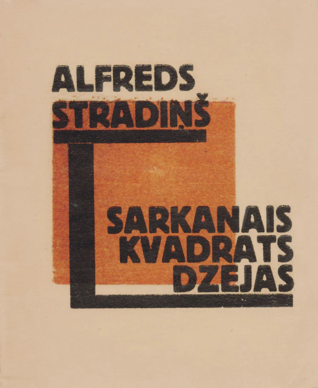 STRADINS, Alfreds. SARKANAIS KVADRATS DZEJAS. Riga, SIGNALS - Lot 294