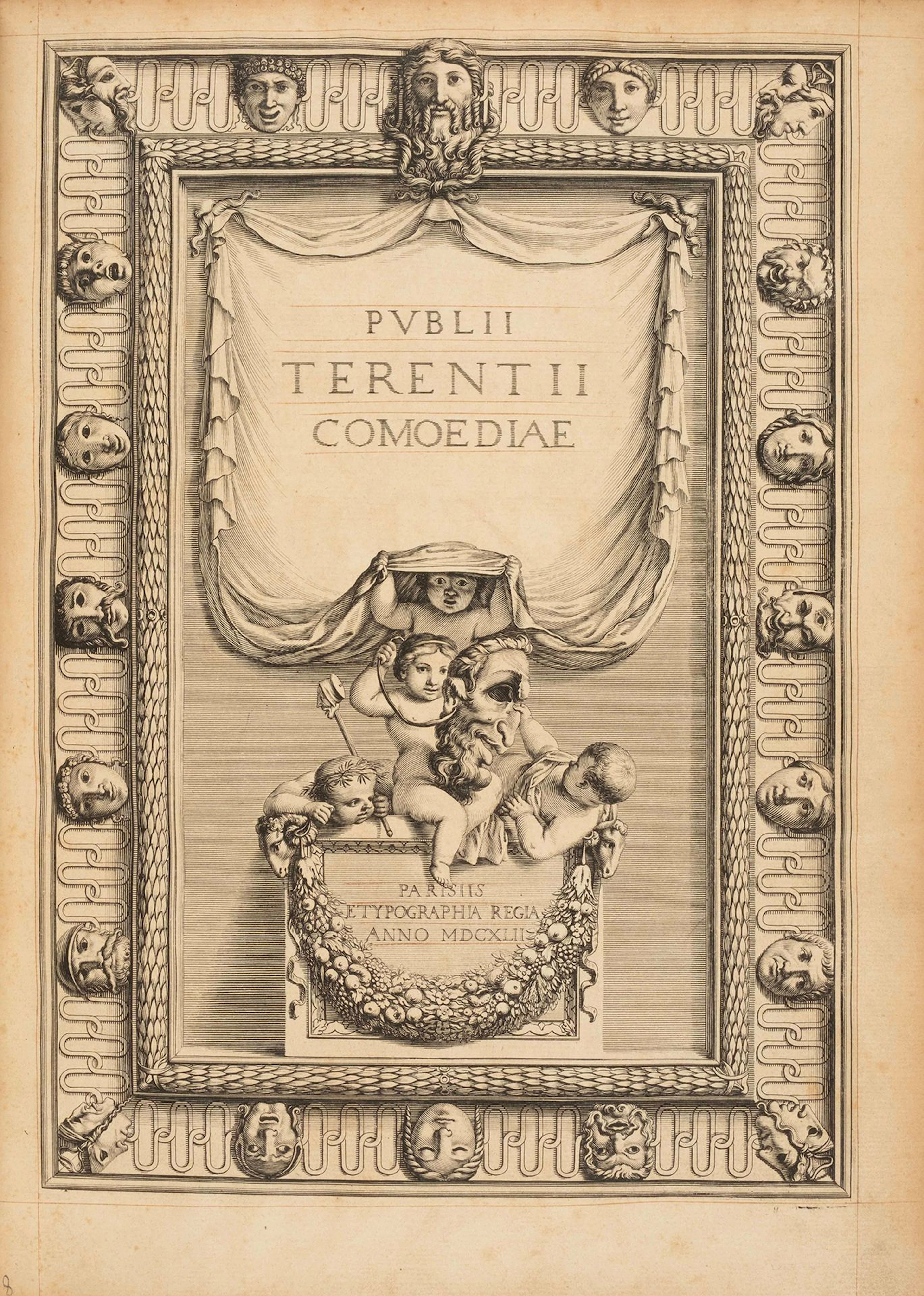 TERENCE. *Comodiae*. Paris, Typographia Regia, 1642. Folio, - Lot 168