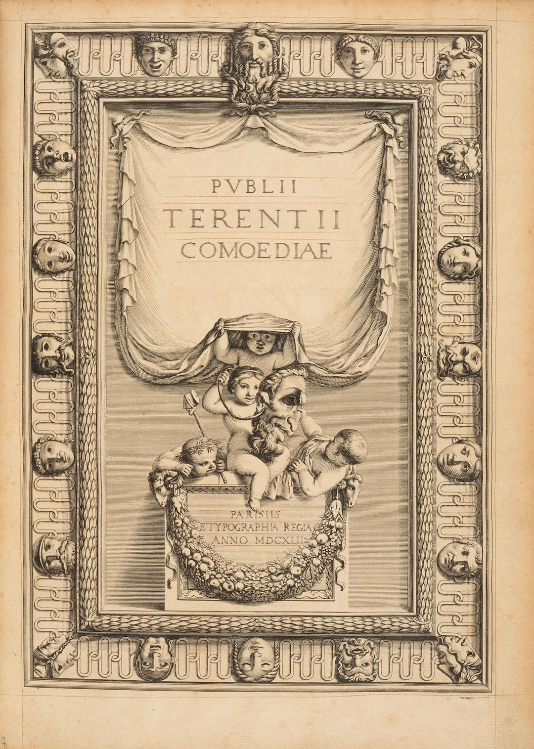 TERENCE. *Comodiae*. Paris, Typographia Regia, 1642. Folio, - Lot 168