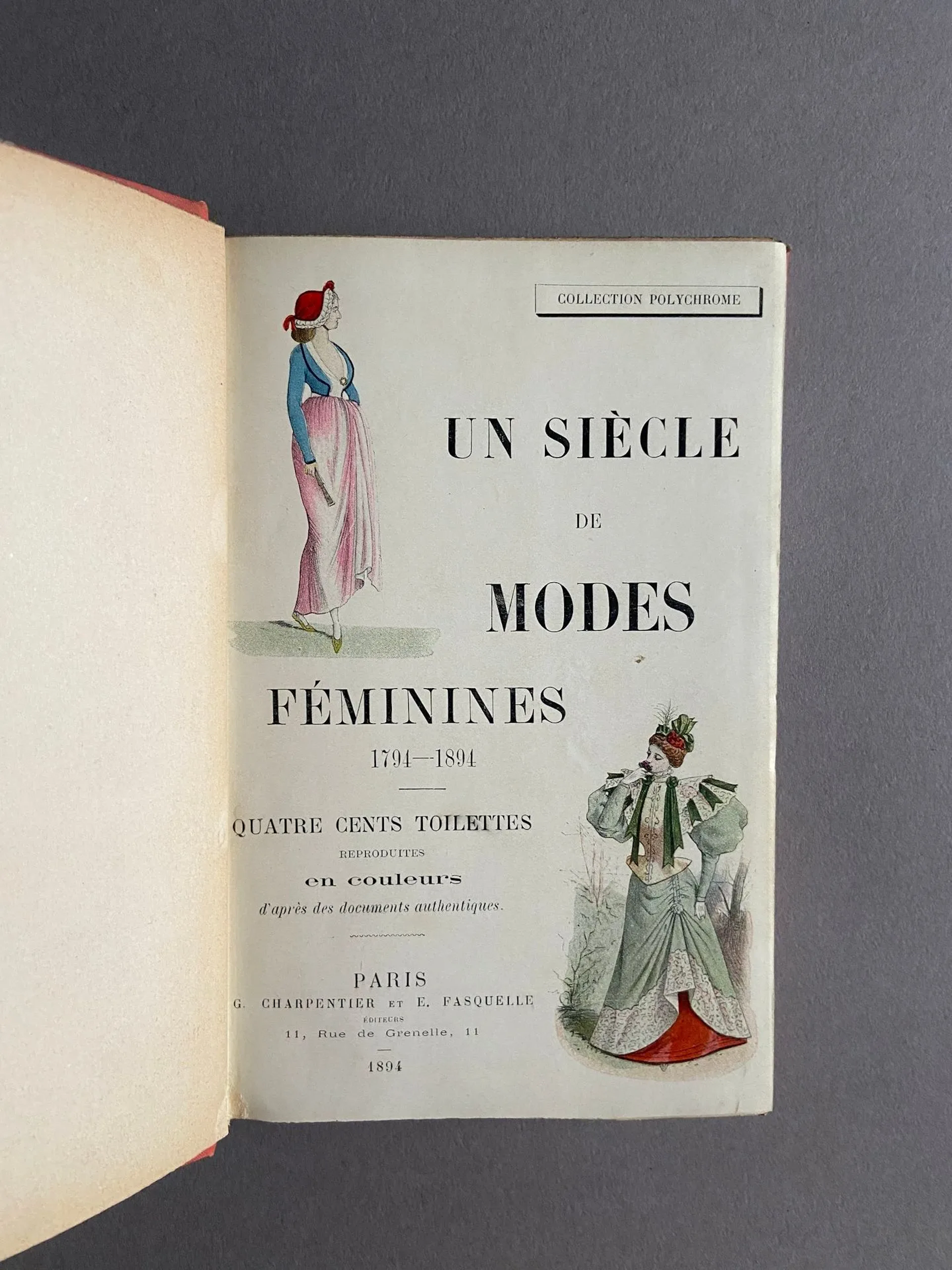 COSTUMES. — A Century of Women’s Fashion. 1794–1894. Paris, - Lot 188