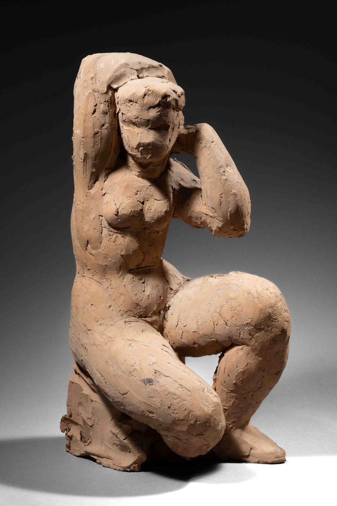 Eugène Henry DULER (1902–1981) Seated Bather Terracotta scul - Lot 164