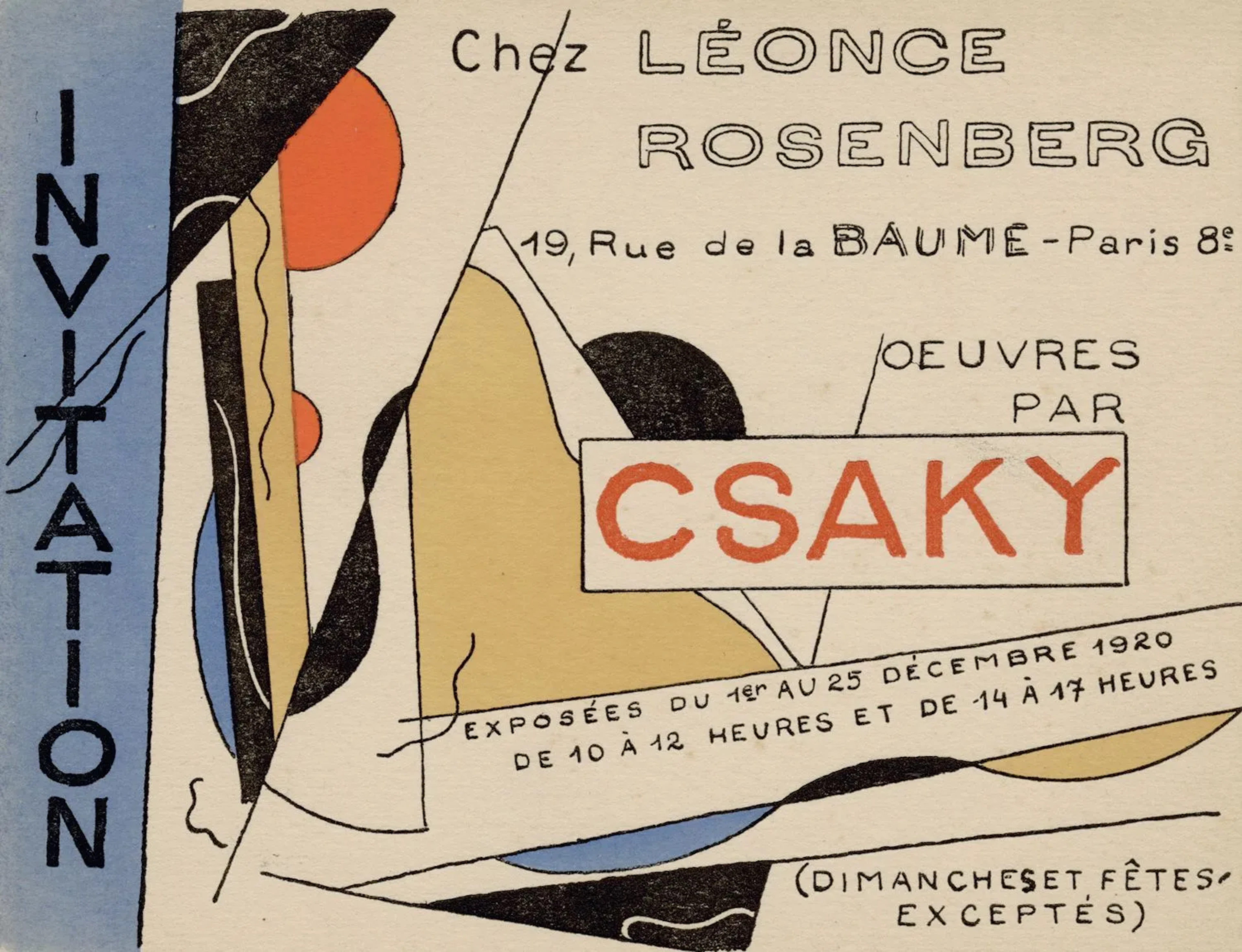 FRANCE [INVITATION]. FERNAND LÉGER EXHIBITION. Paris, 1 - Lot 22