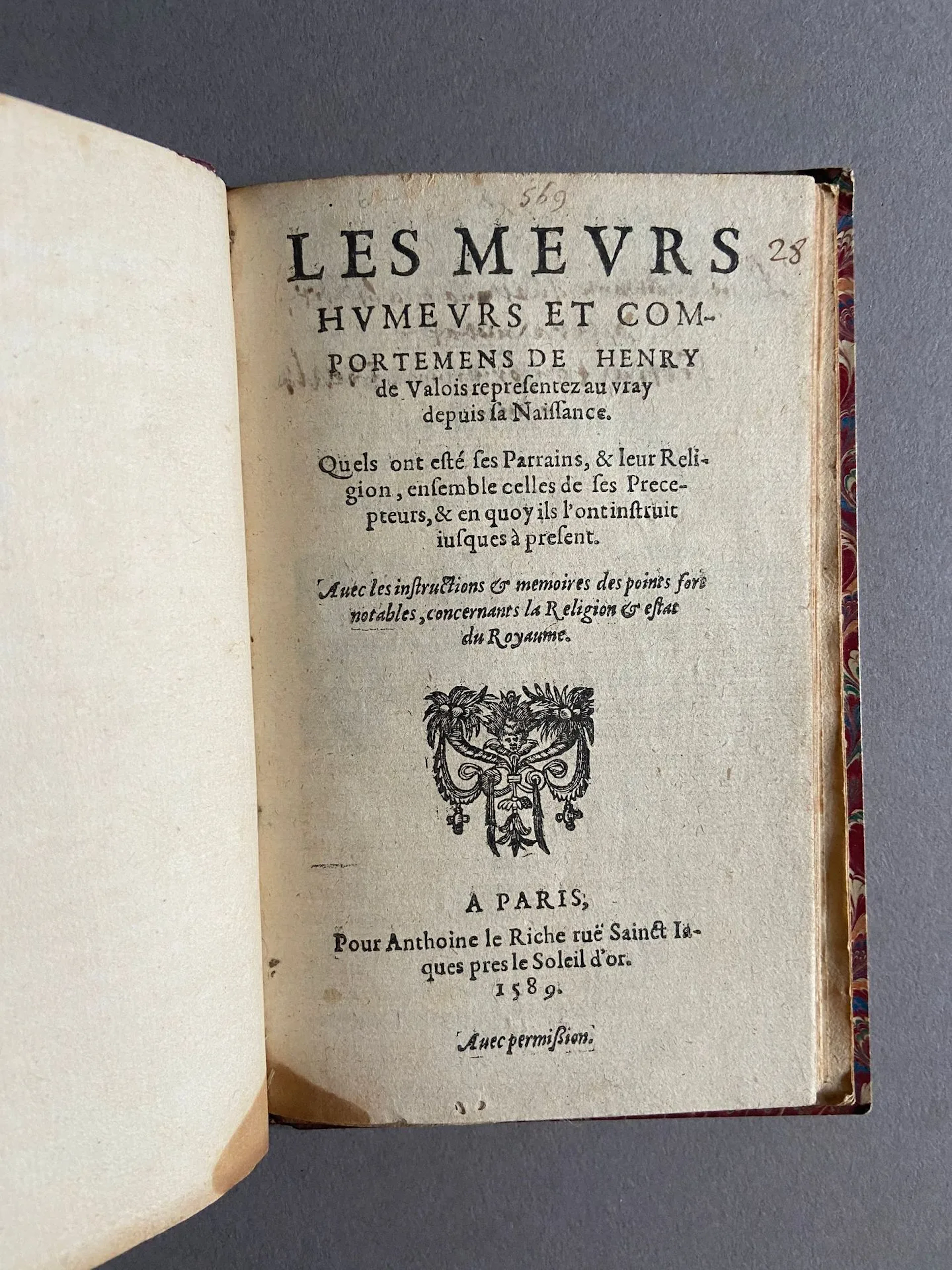 [ROSSANT (André de)]. The Manners, Temperaments, and Behavio - Lot 154
