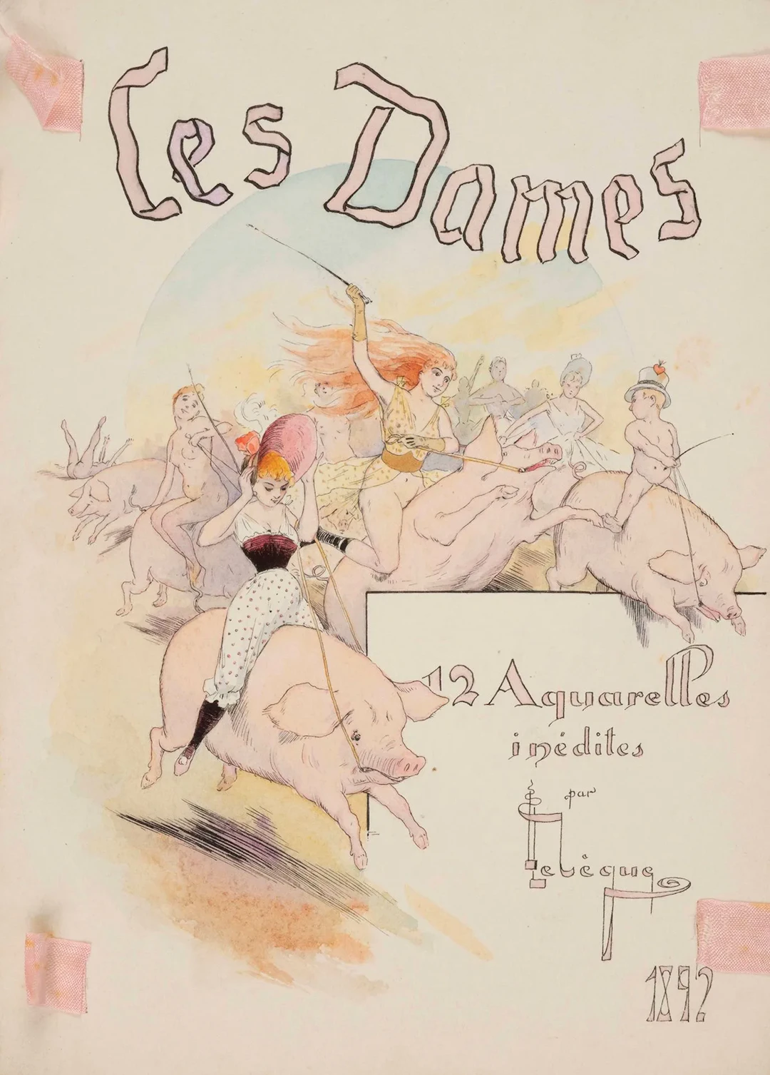 [LEBÈGUE]. Ces dames. 12 previously unpublished watercolors - Lot 199