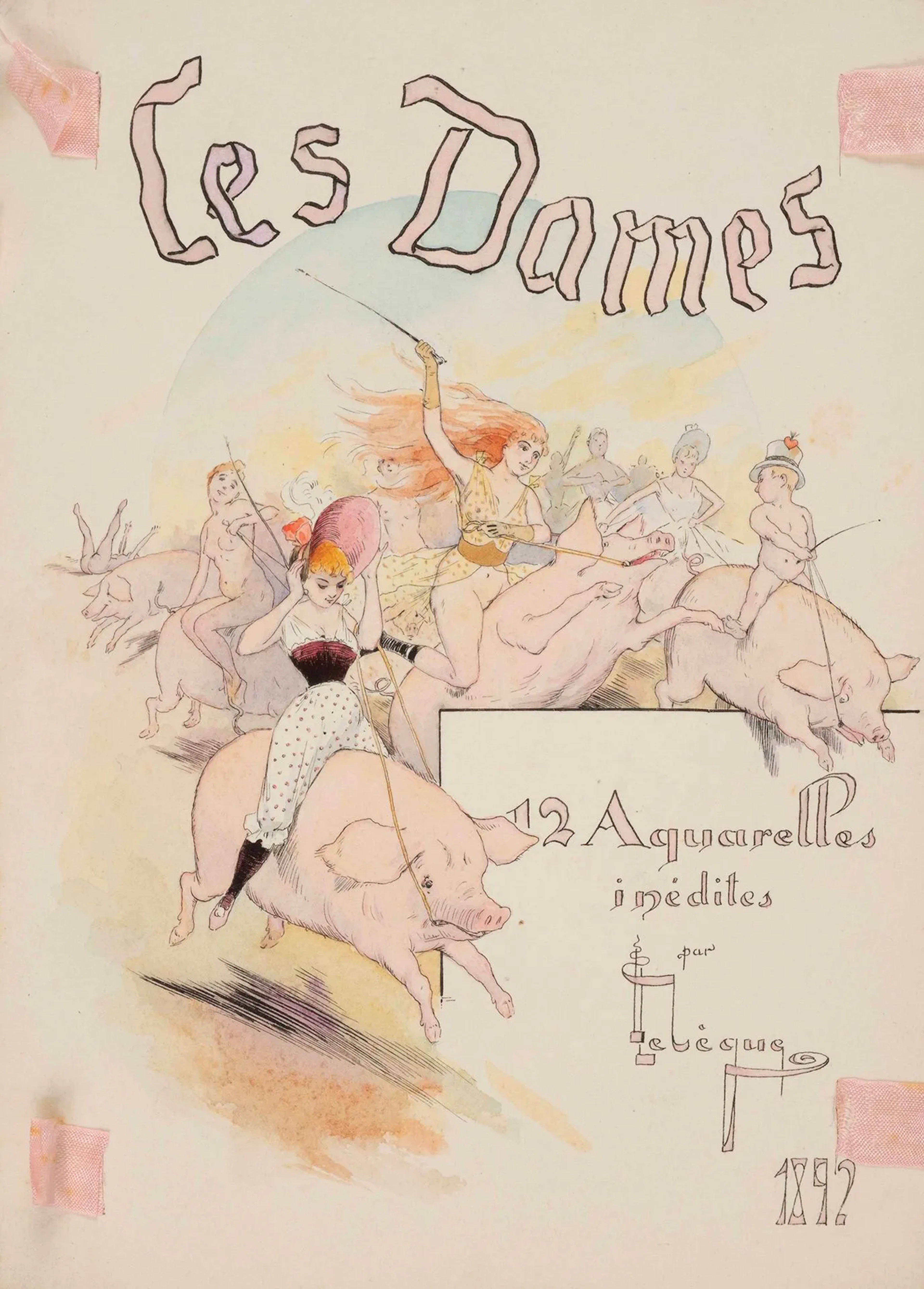 [LEBÈGUE]. Ces dames. 12 previously unpublished watercolors - Lot 199