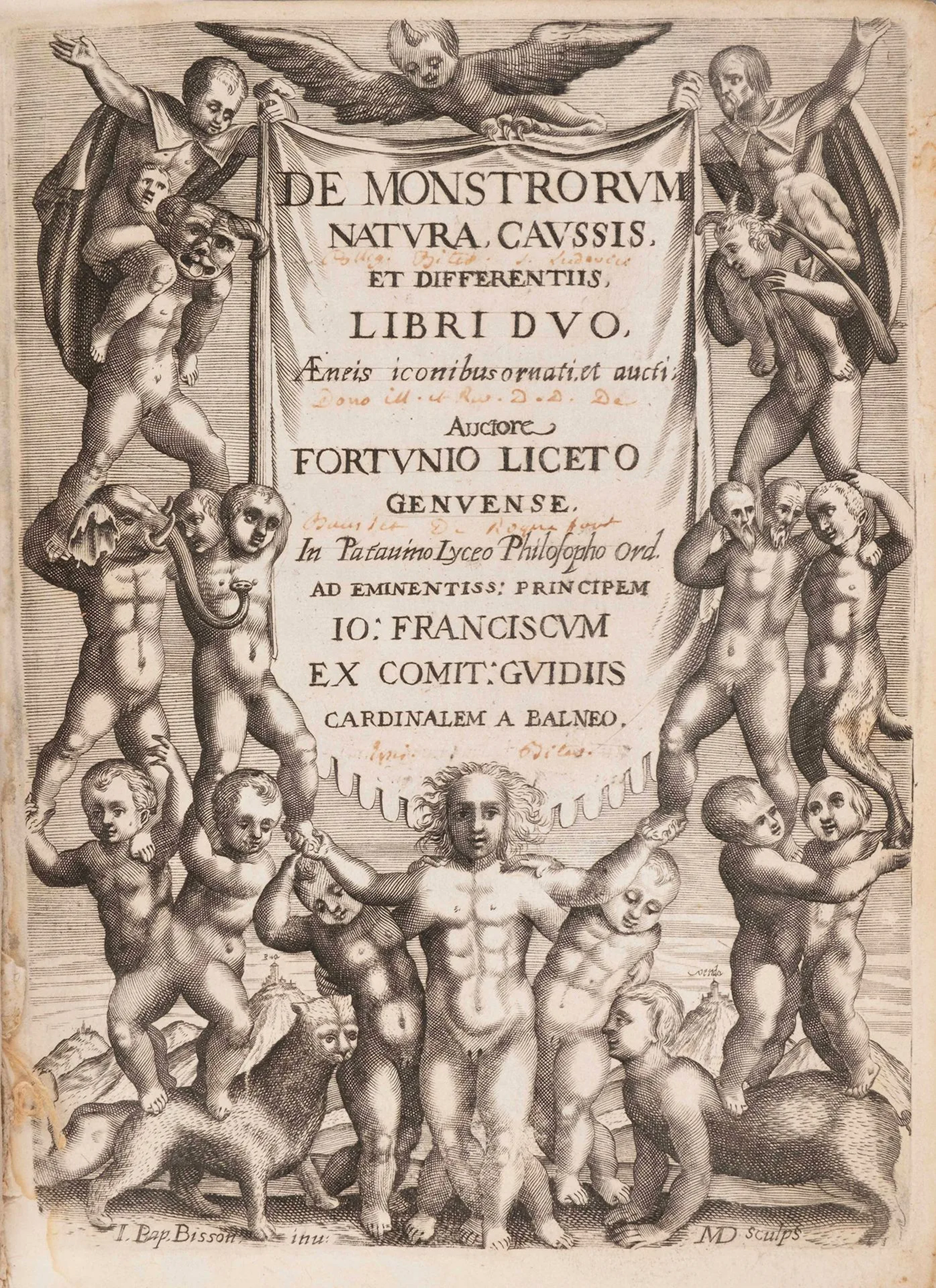 LICETI (Fortunio). Two Books on the Causes, Nature, and Diff - Lot 98