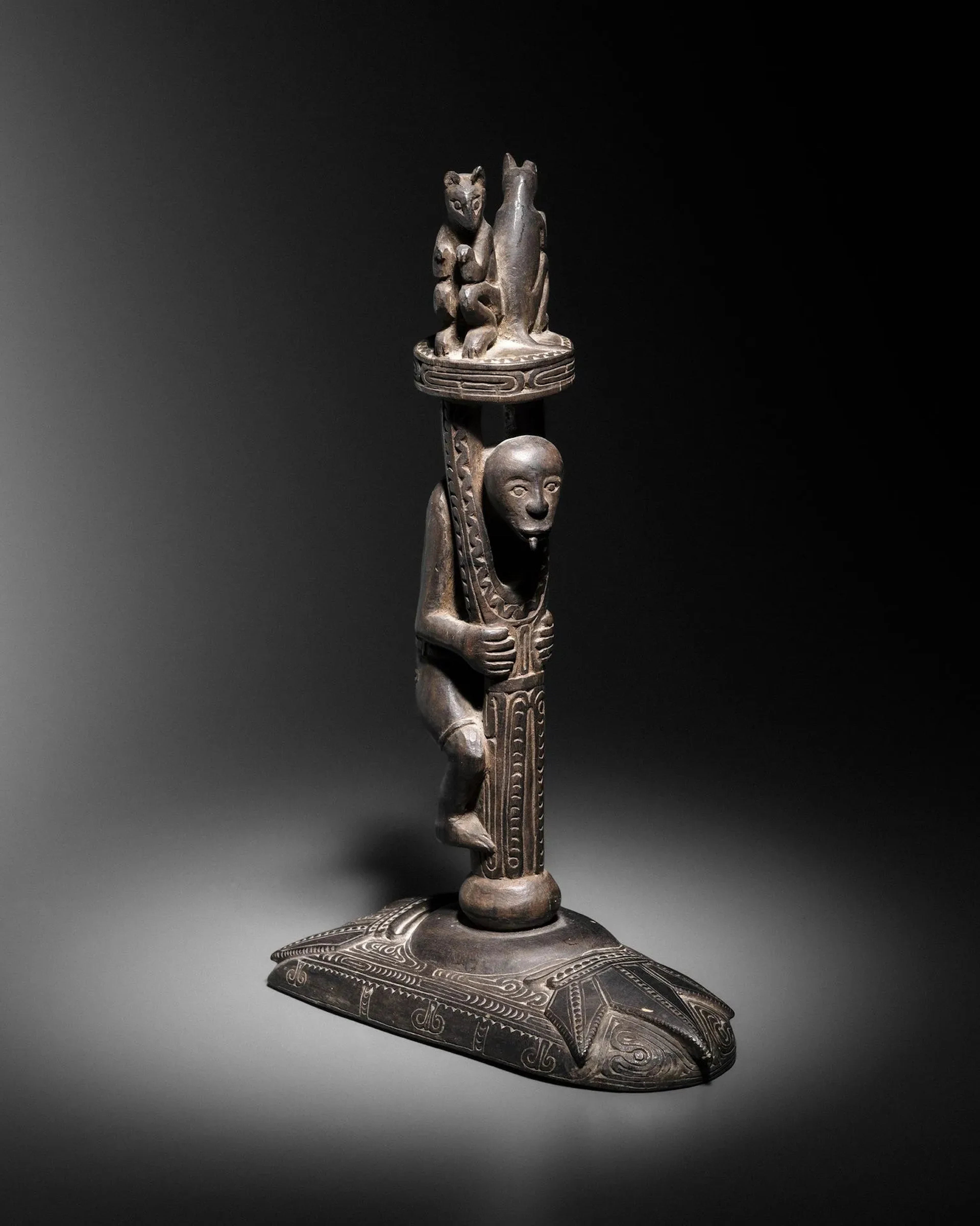 HUMAN FIGURE WITH KANGAROOS - Lot 9