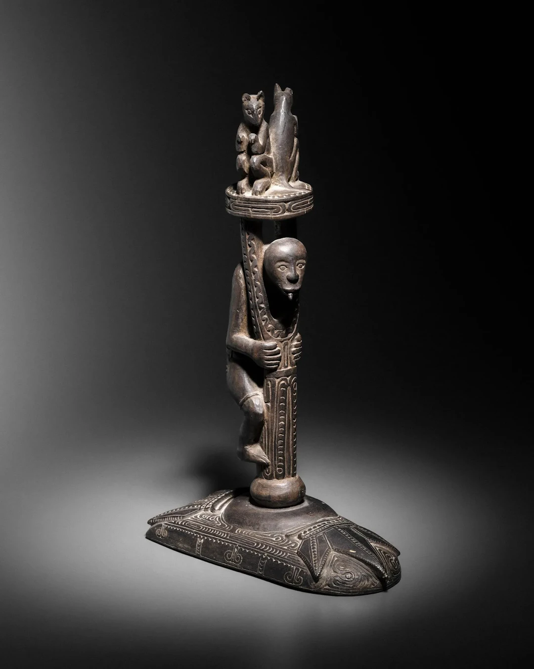 HUMAN FIGURE WITH KANGAROOS - Lot 9