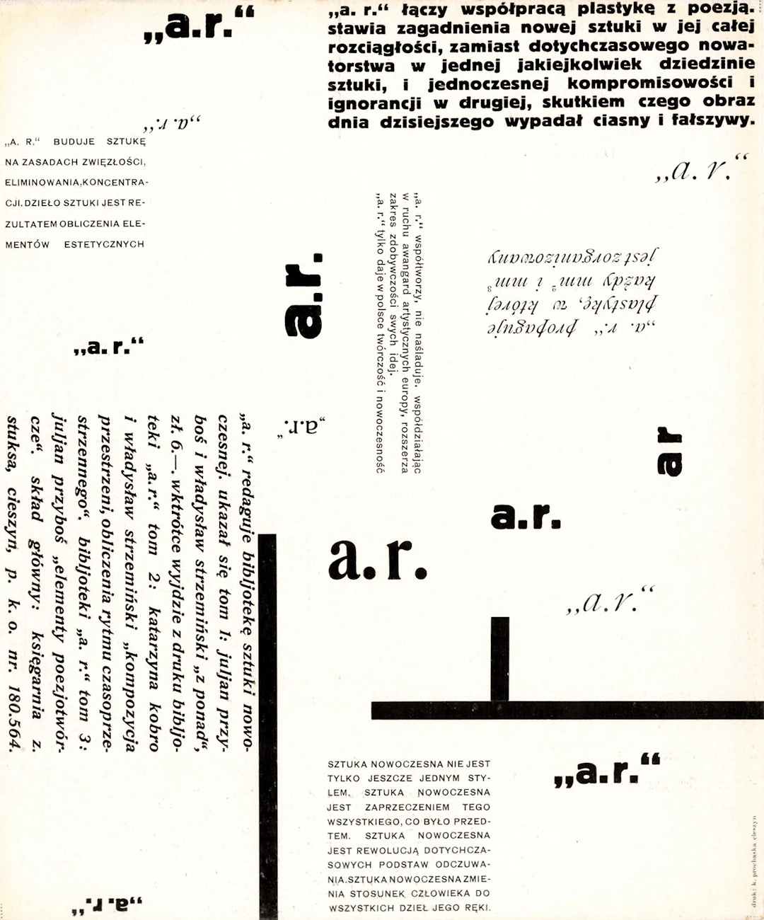 POLAND [MANIFESTO FLYER]. STATEMENT BY THE A.R. GROUP, Ł - Lot 314
