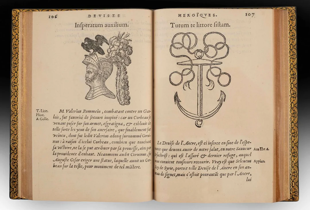 PARADIN (Claude). Heroic Emblems. Lyon, Jean de Tournes, 155 - Lot 132