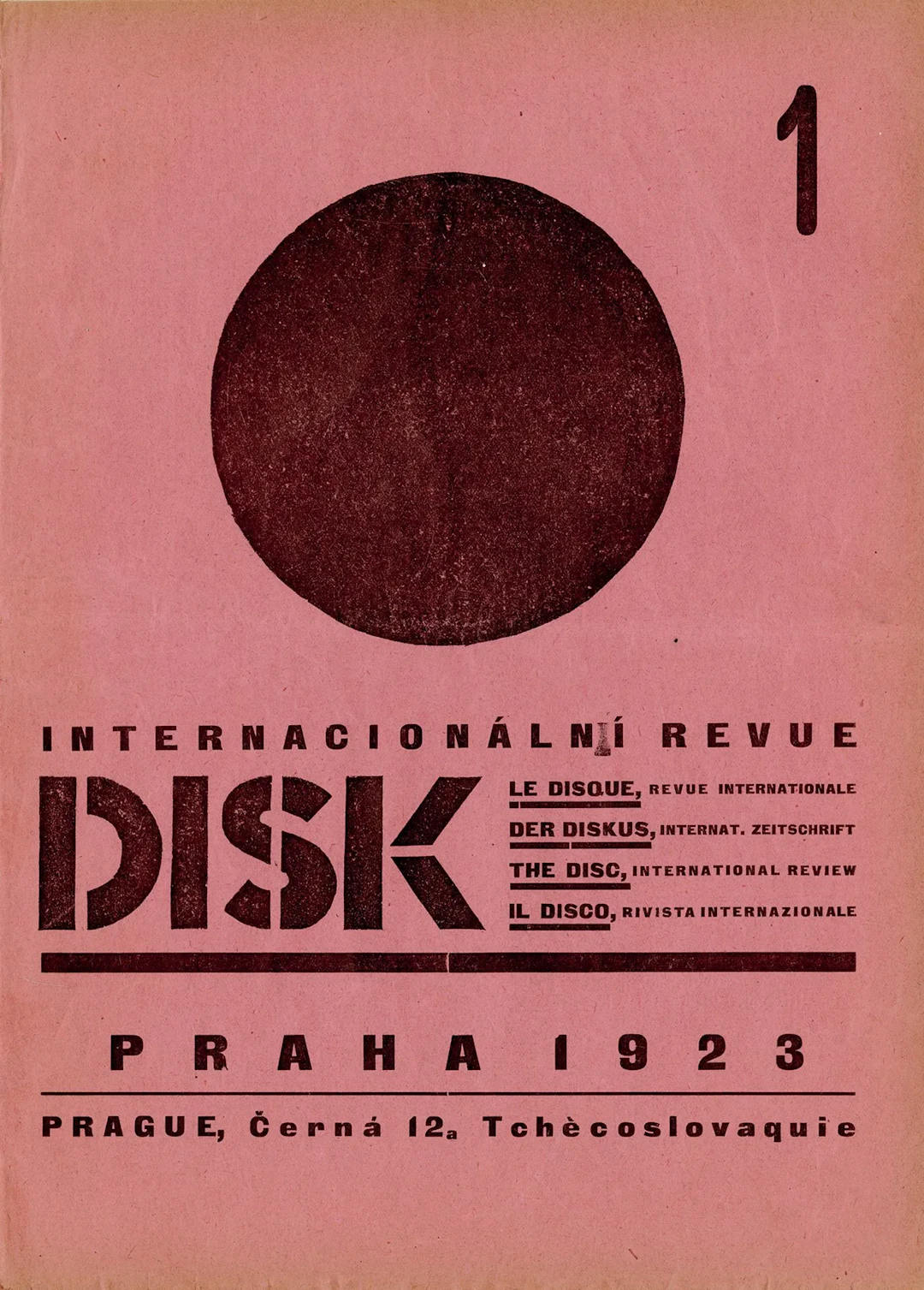 CZECHOSLOVAKIA [MAGAZINE]. DISK. Prague, No. 1/1923. 28.7 x - Lot 125