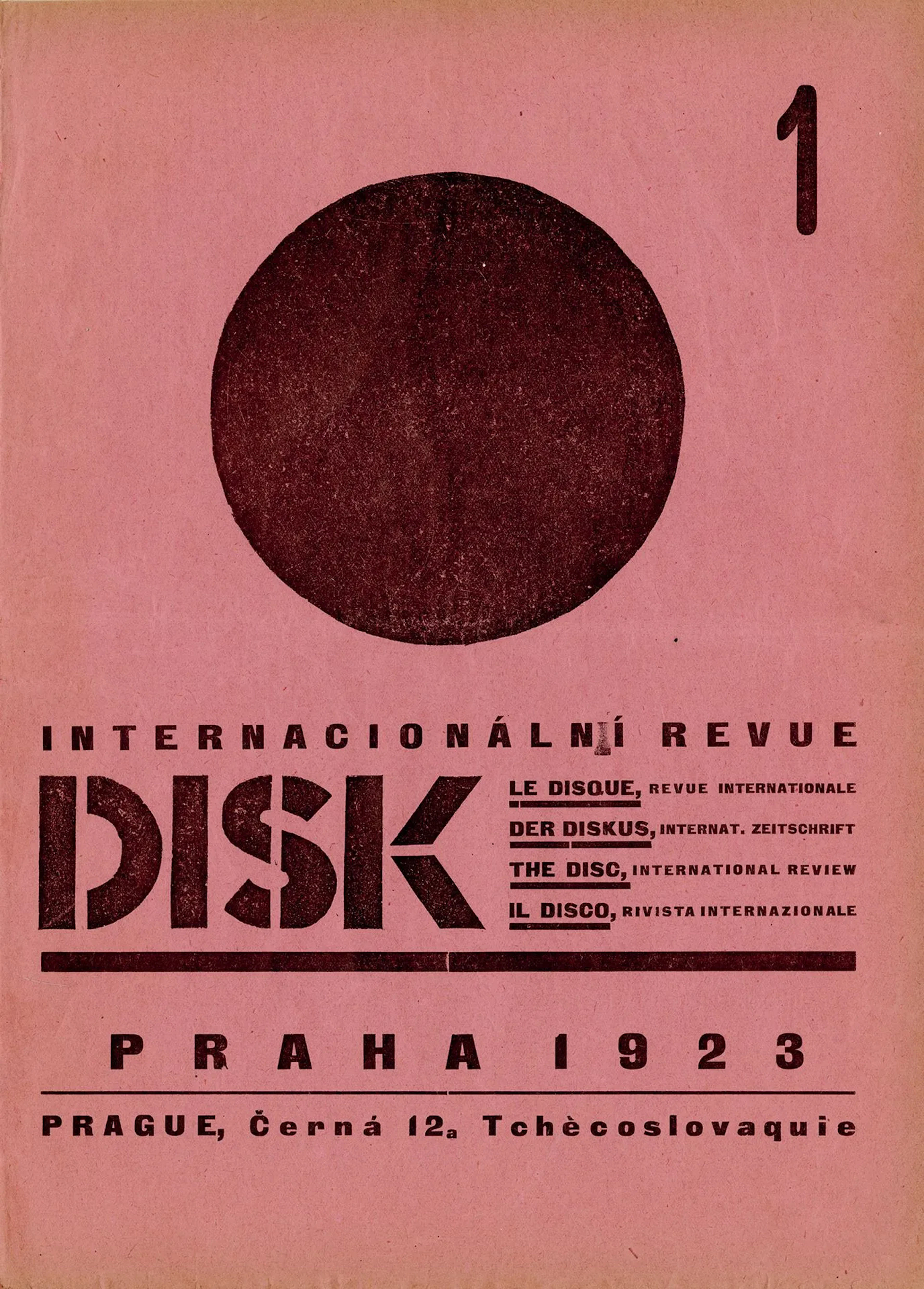 CZECHOSLOVAKIA [MAGAZINE]. DISK. Prague, No. 1/1923. 28.7 x - Lot 125