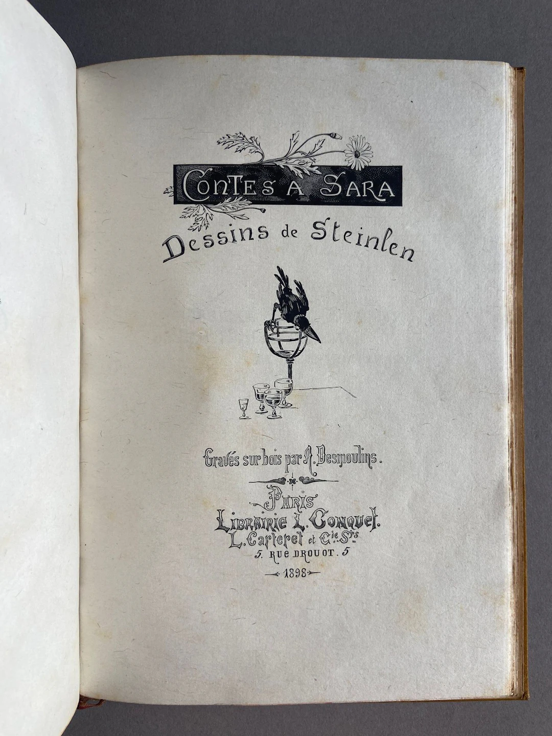 STEINLEN. Tales for Sara. Paris, Librairie L. Conquet, Carte - Lot 213