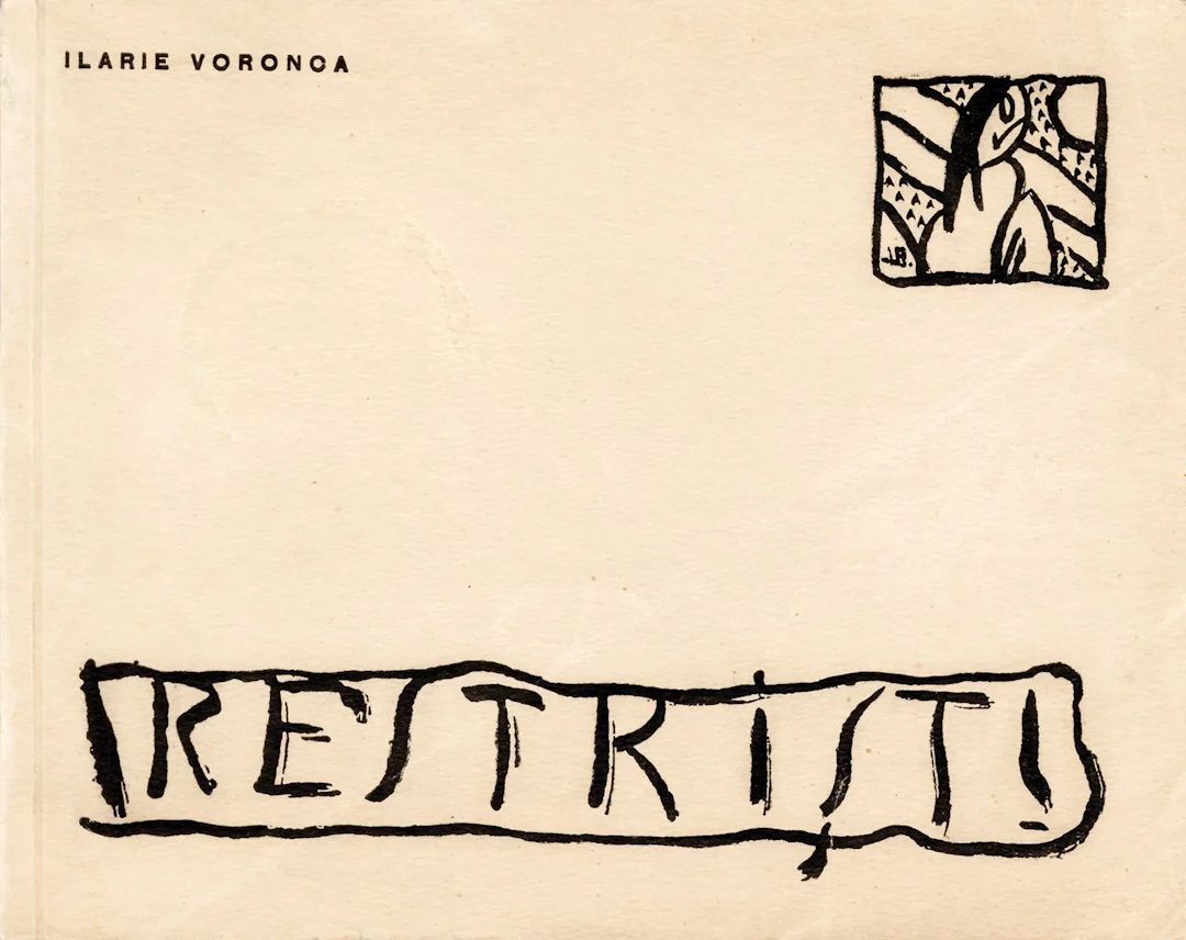 VORONCA, Ilarie. RESTRISTI. Bucharest, 1923. 16.5 x 20.6 cm, - Lot 121