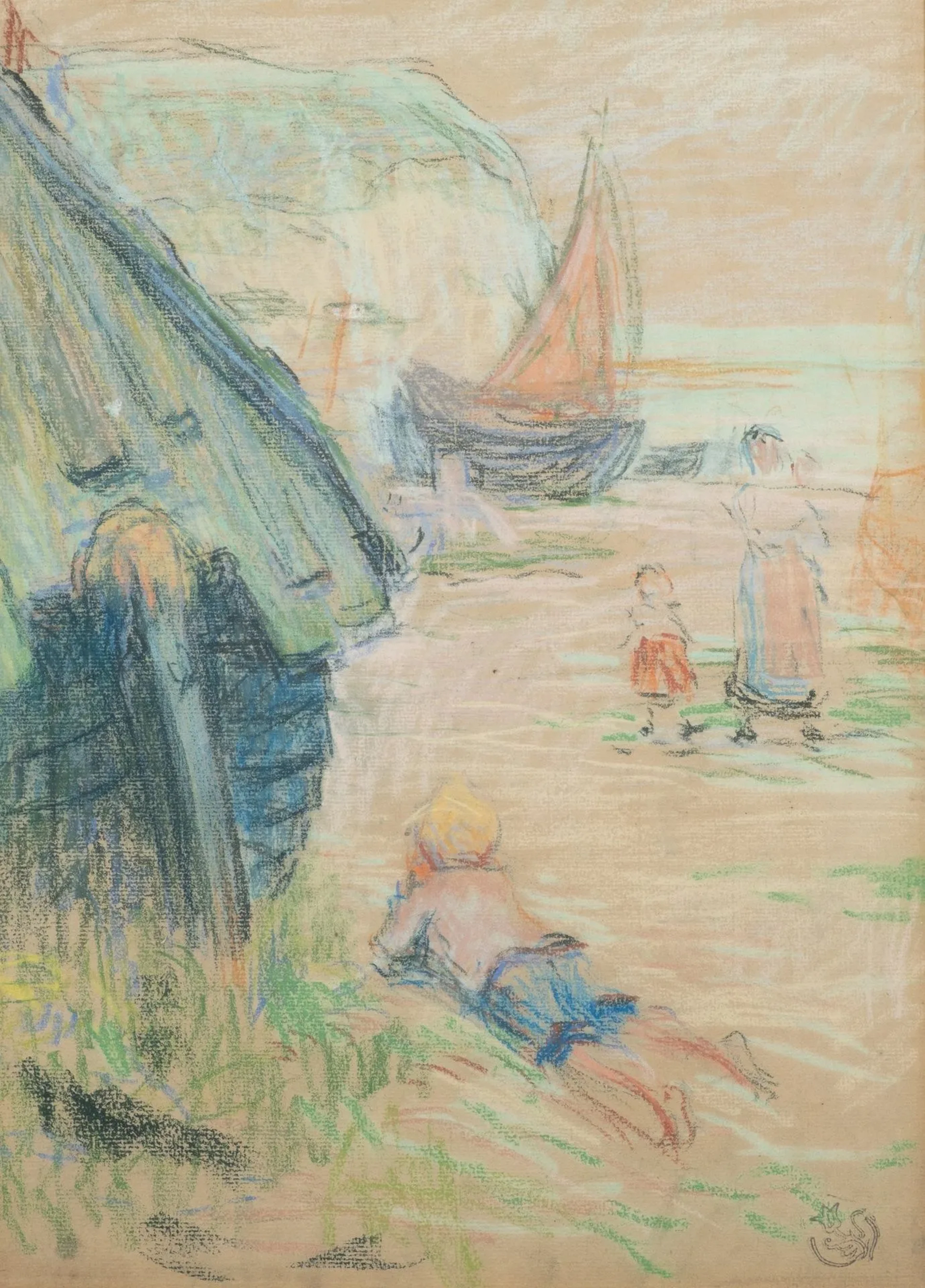 Claude Émile SCHUFFENECKER (1851–1934) Little Boy Lying on H - Lot 193