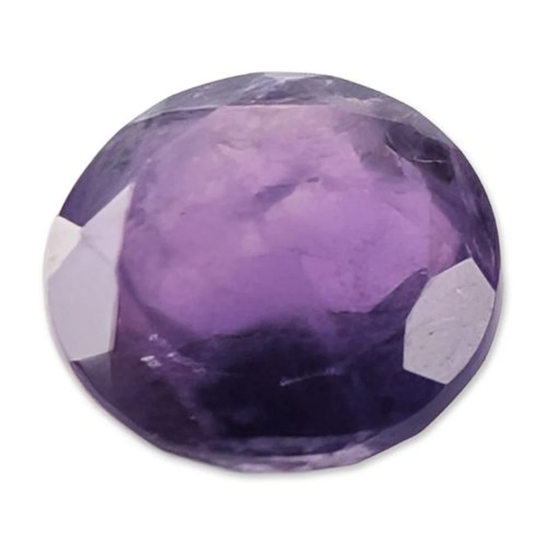 Oval Faceted Amethyst Gemstone