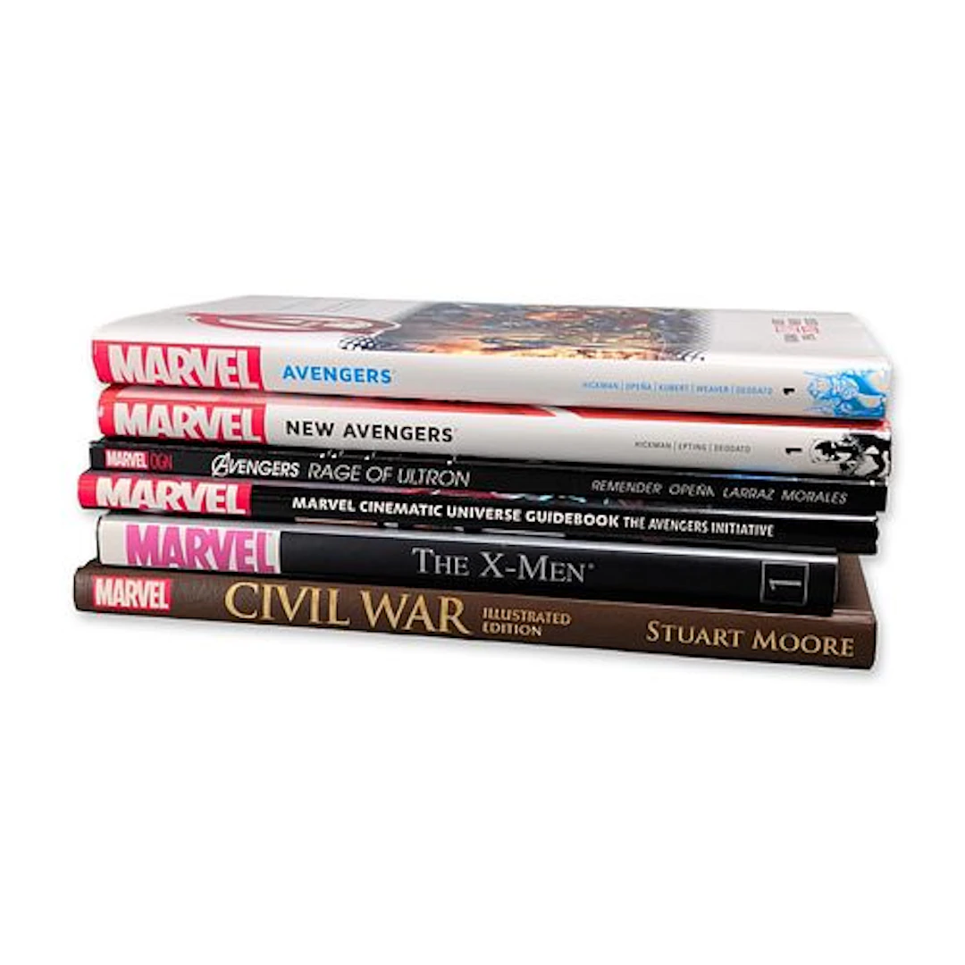 Collection of Marvel Comics Avengers and X-Men Hardcover Books