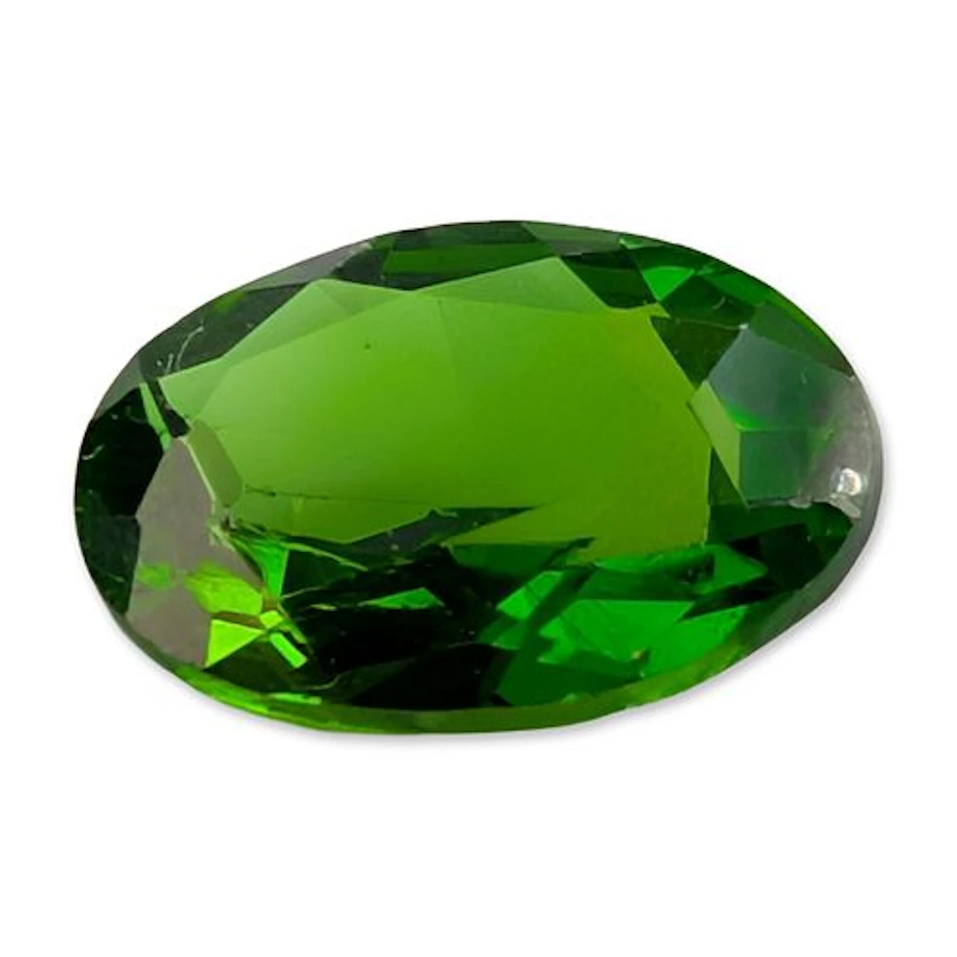 Oval Faceted Chrome Diopside Gemstone