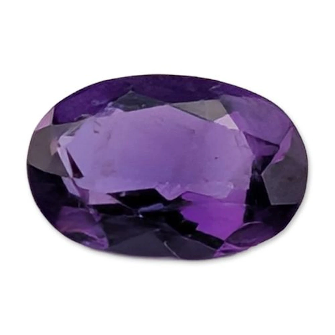 Oval Faceted Amethyst Loose Gemstone