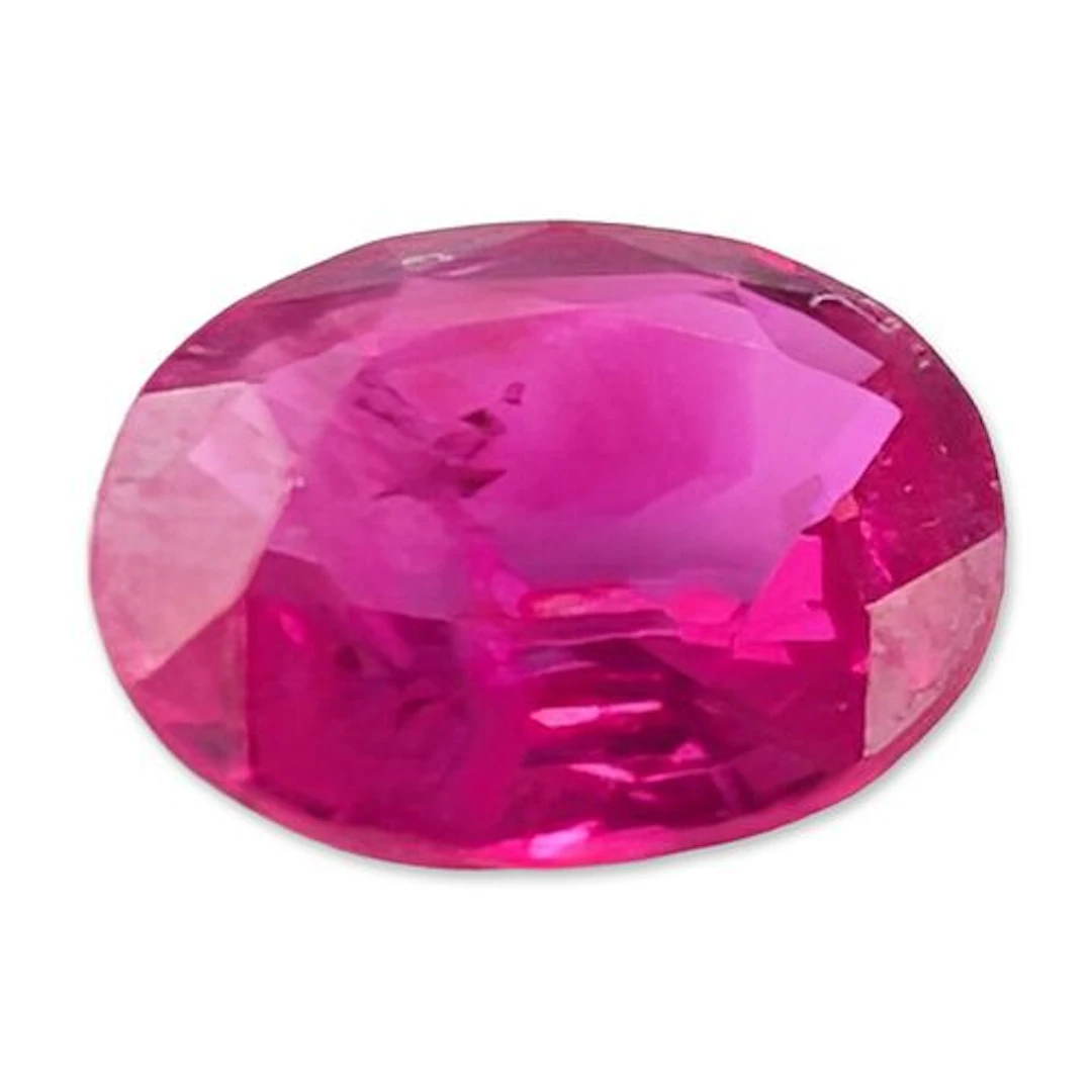 Oval Cut Pinkish Red Ruby
