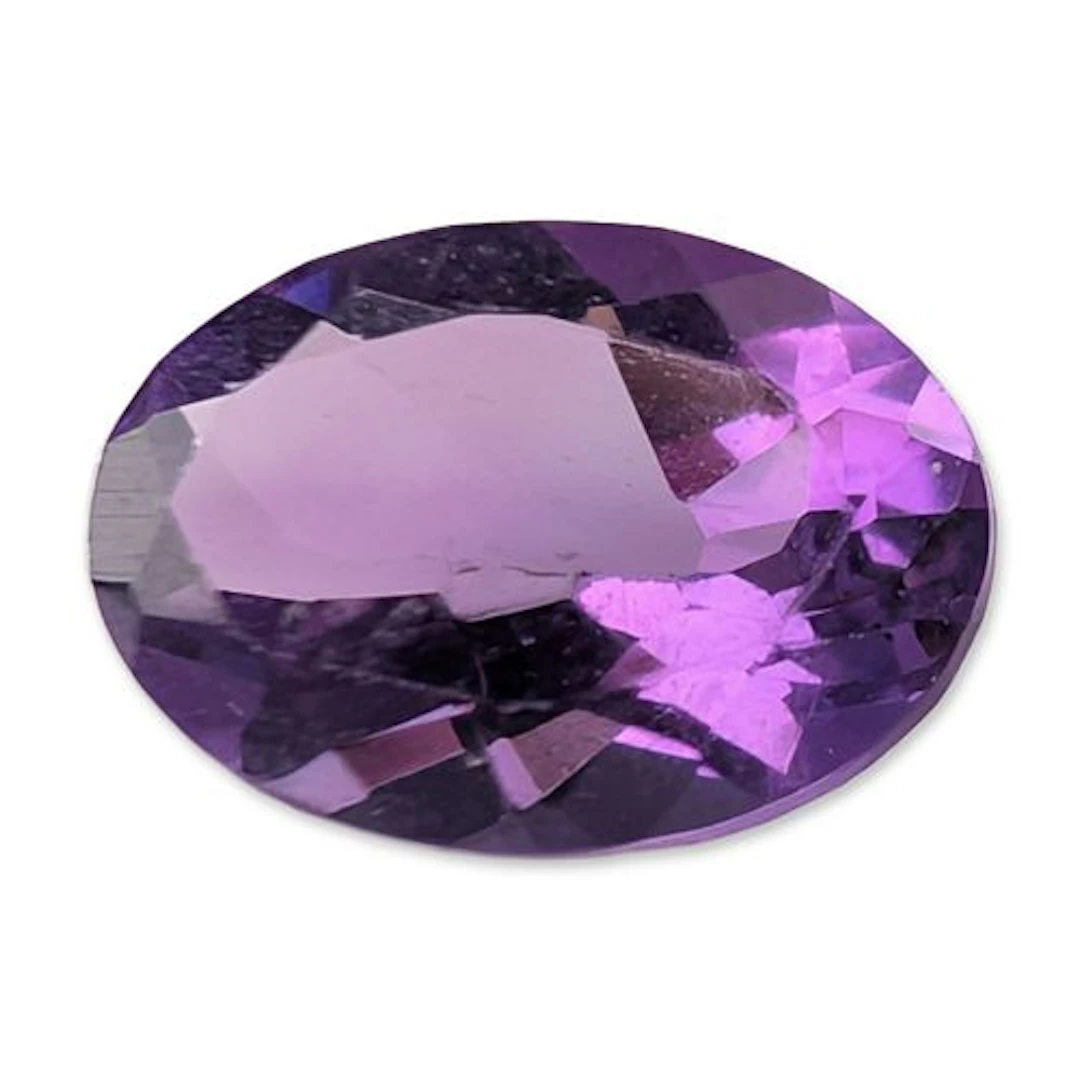 Oval Faceted Amethyst Loose Gemstone