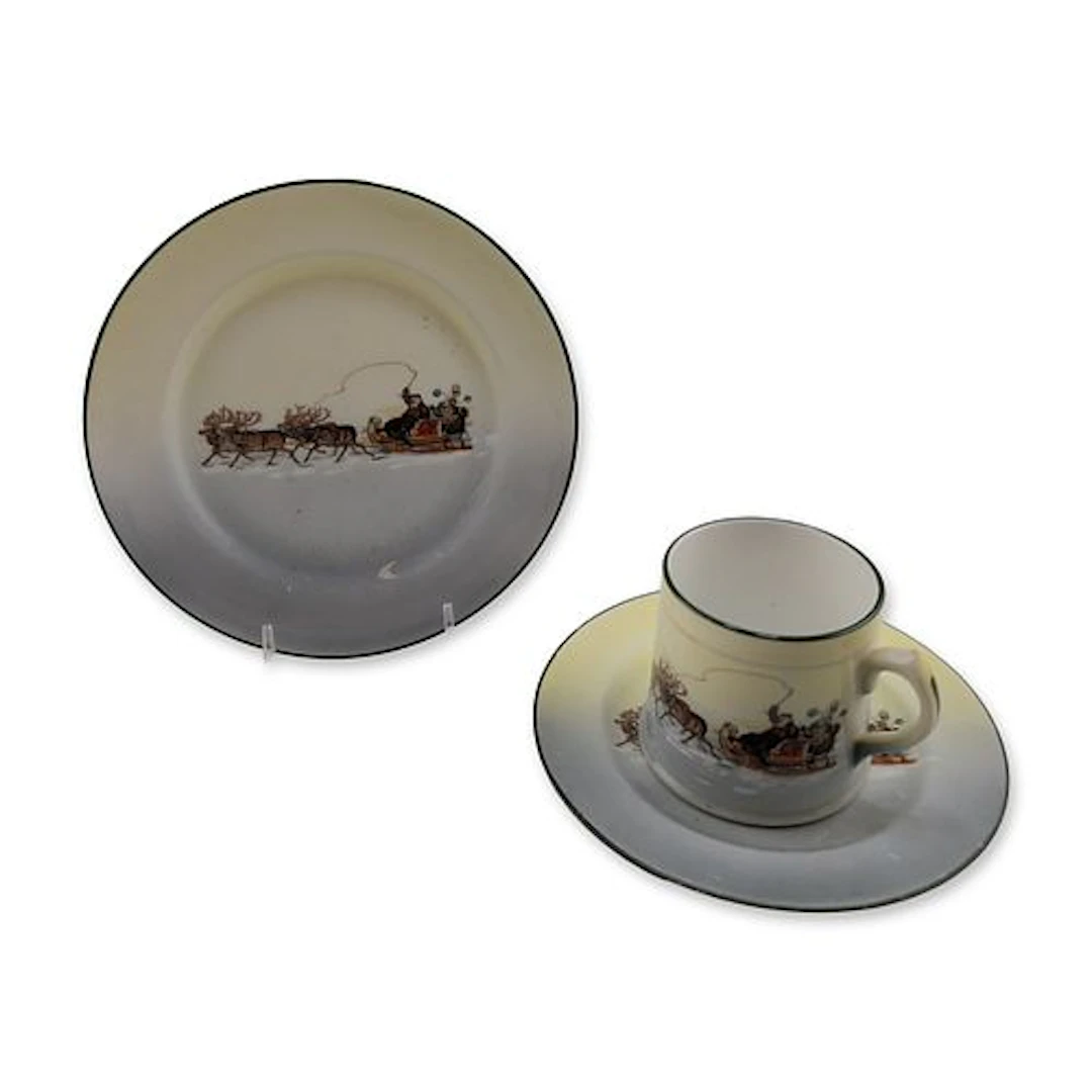 3pc Royal Doulton Christmas Series Ware Tea Trio Set