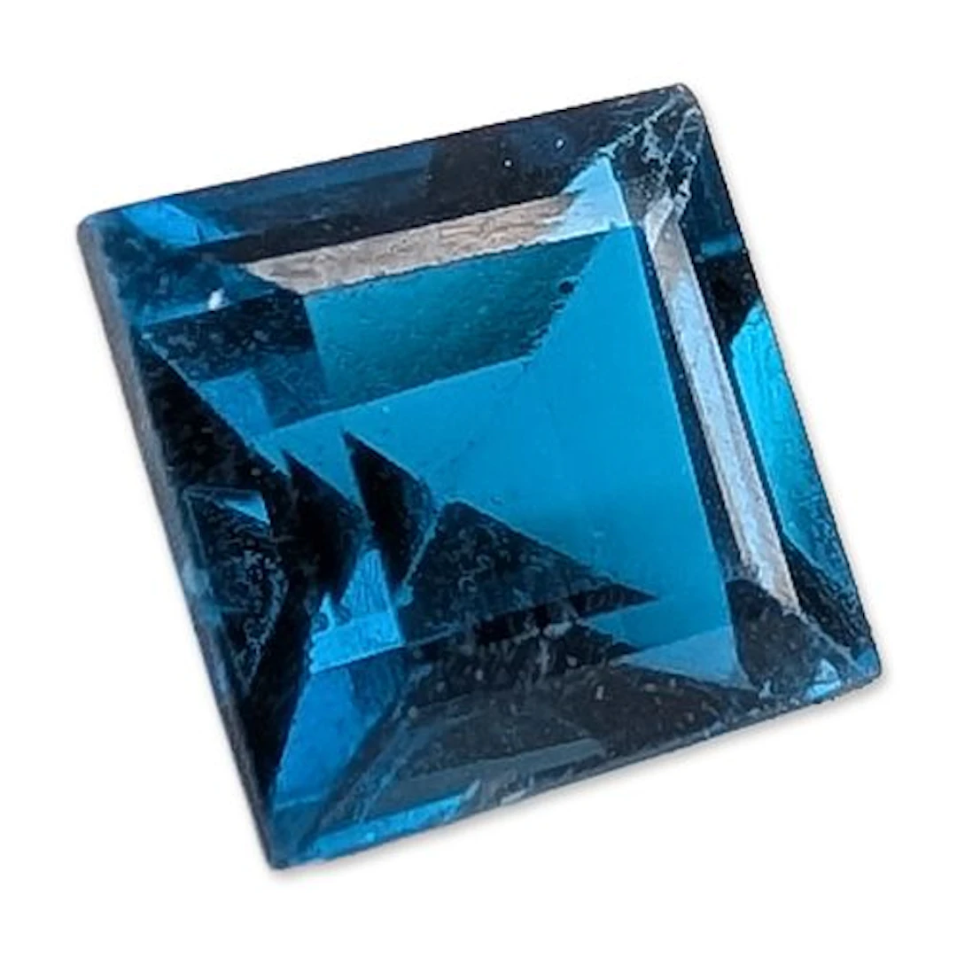 Square Step Cut London Blue Topaz