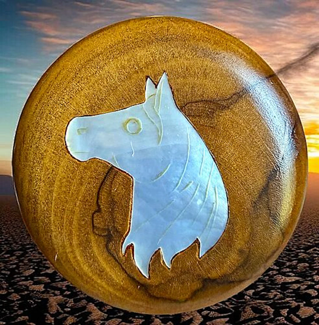 A DIVISION THREE STUDIO ARTIST PICTORIAL BUTTON