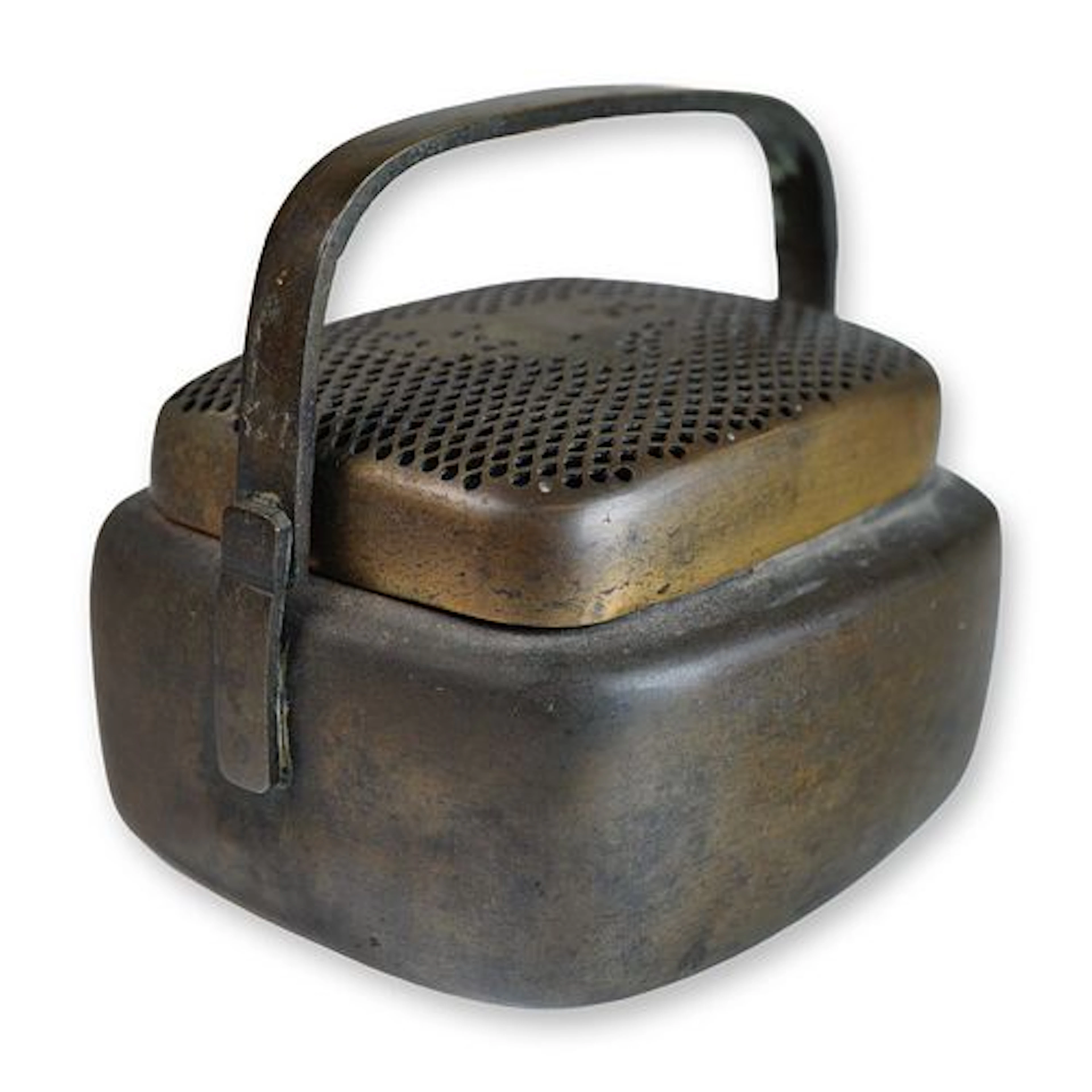 Chinese Bronze Engraved Flowers Handwarmer