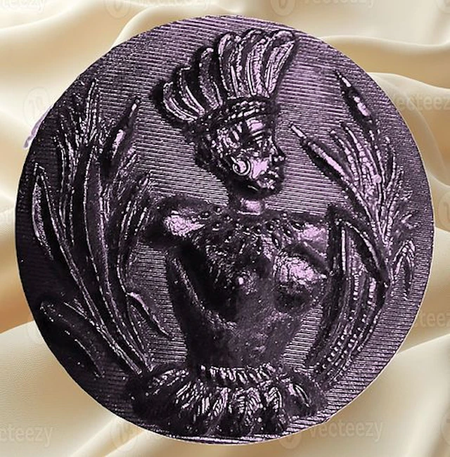 A DIVISION ONE PICTORIAL HORN BUTTON
