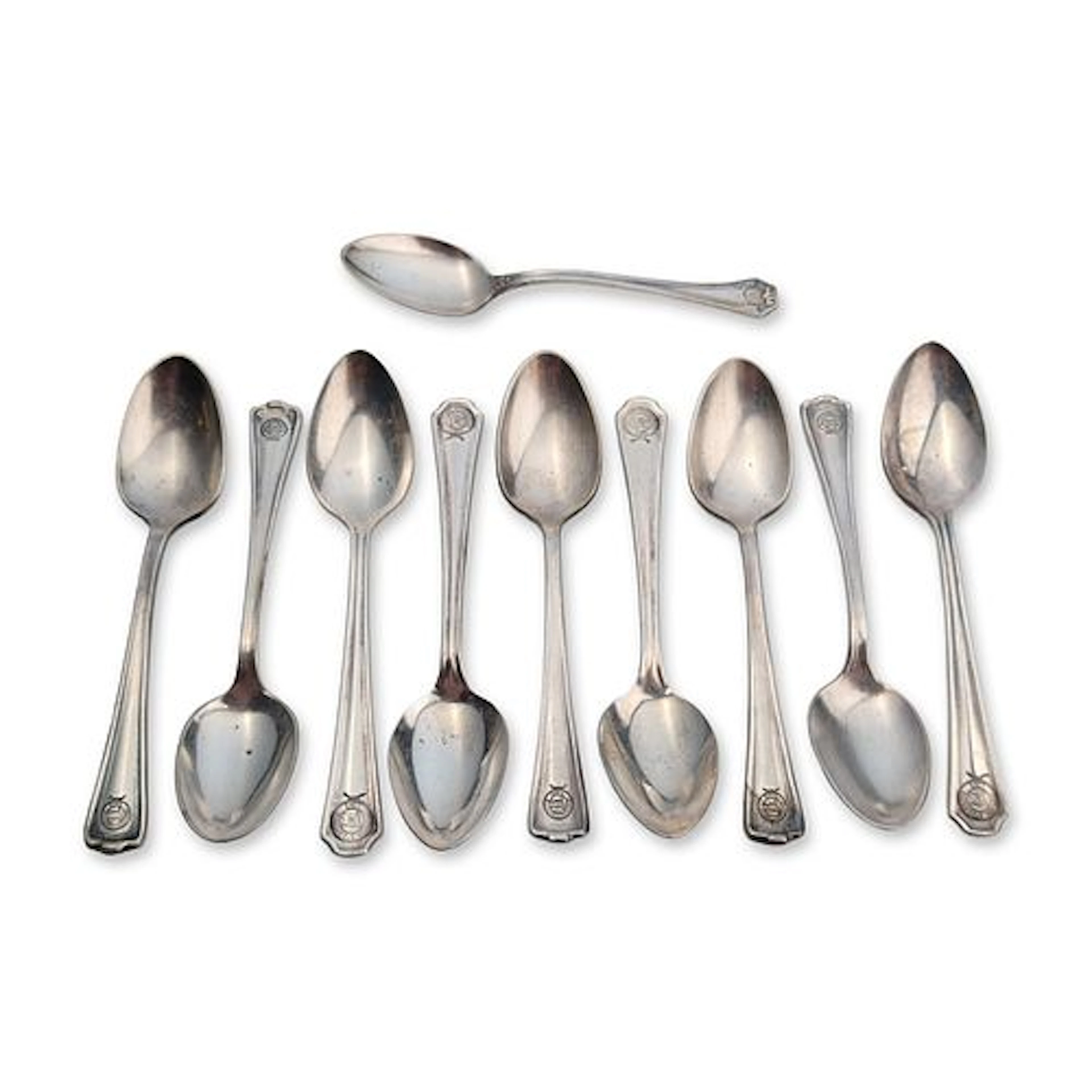 10pc Collection of Munson Steamship Line Silver-Plated Demitasse Spoons