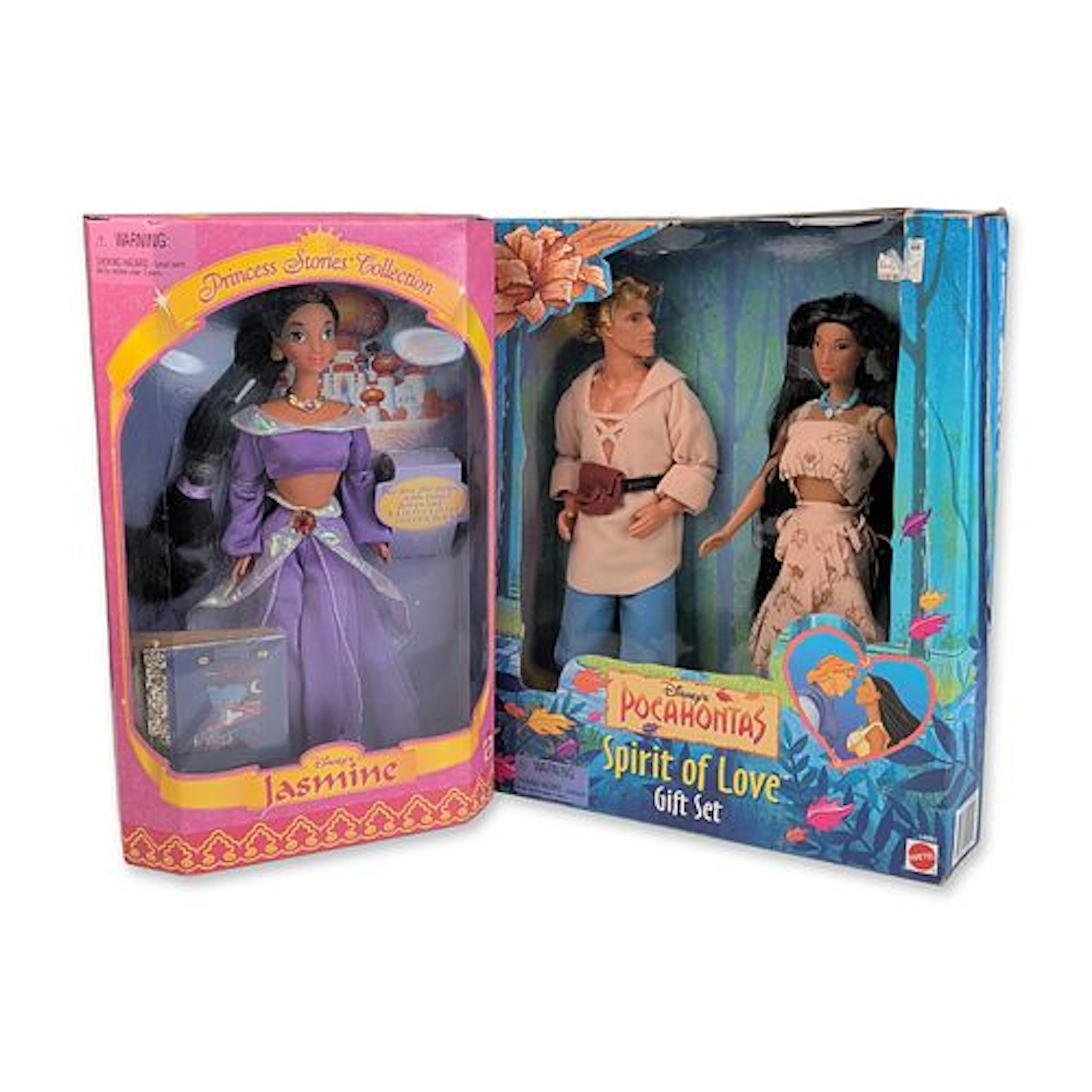 Two Mattel Disney's Pocahontas Gift Set and Jasmine Dolls