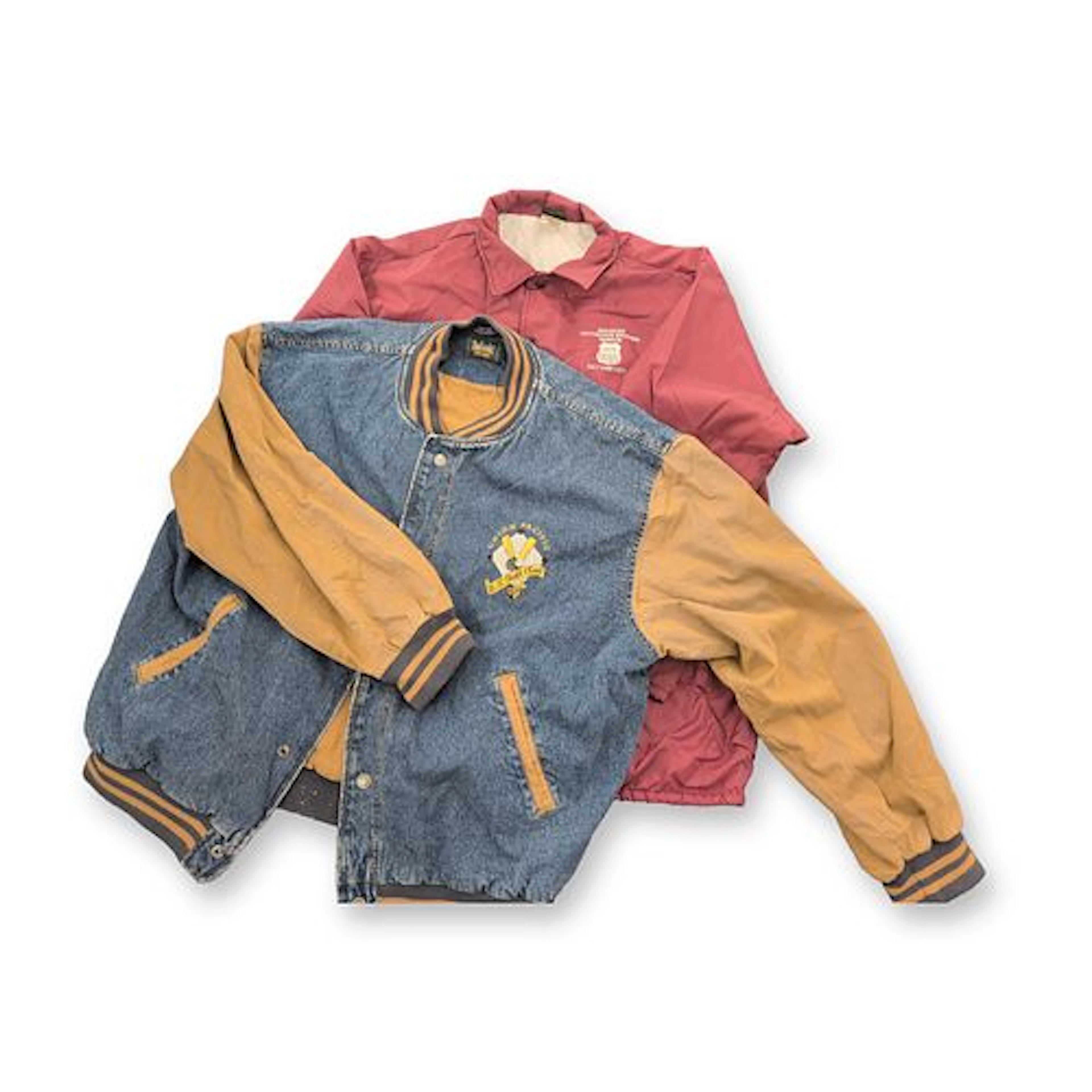 2pc Union Pacific Employee Denim Varsity and Windbreaker Jackets