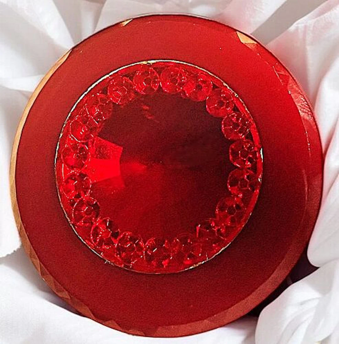 A DIVISION ONE INLAY GLASS BUTTON