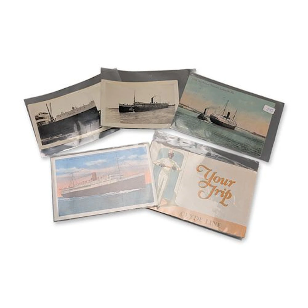 5pc Collection of Clyde Line Steamship Mohawk Ephemera