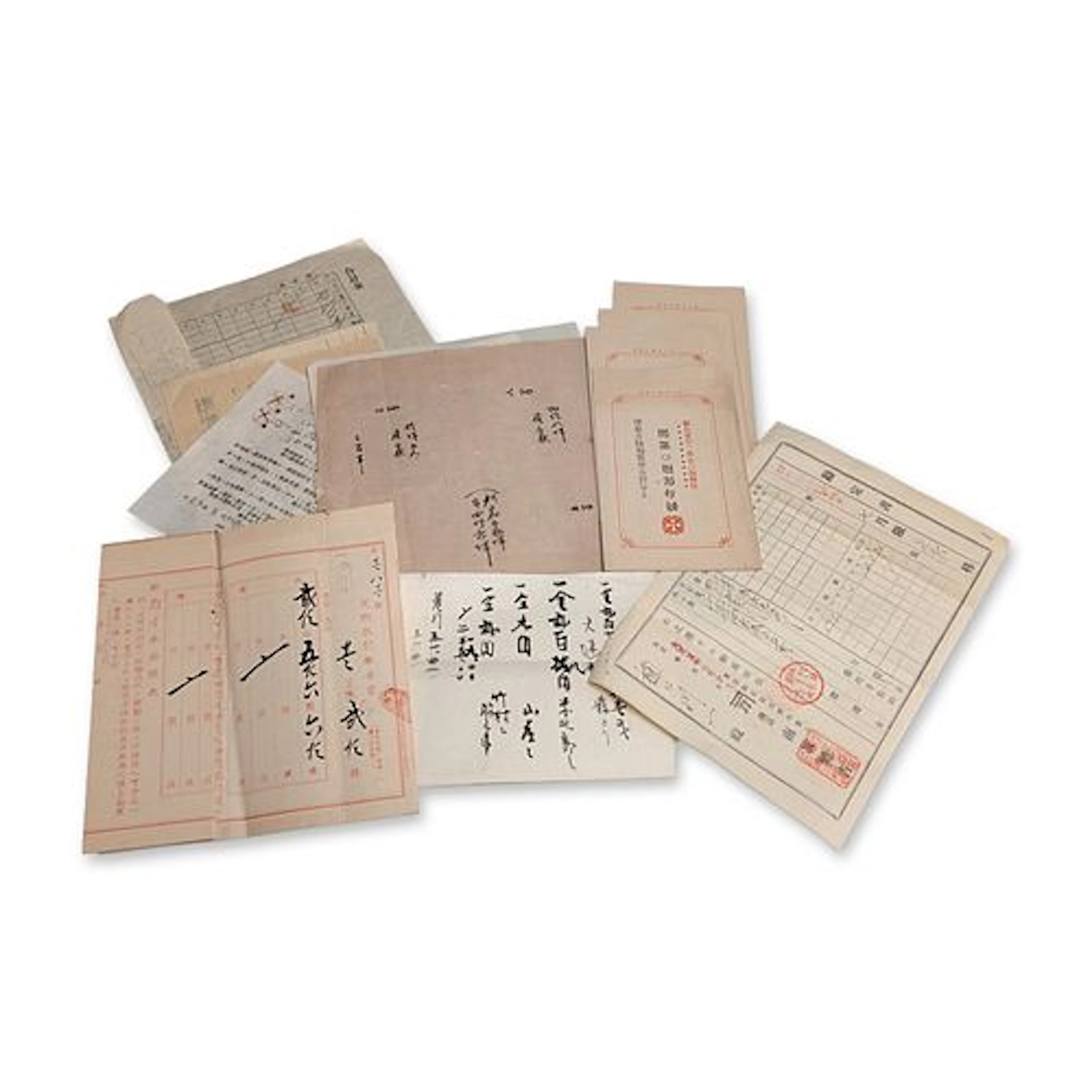 60pc Collection of Japanese Taisho Era Financial and Business Documents