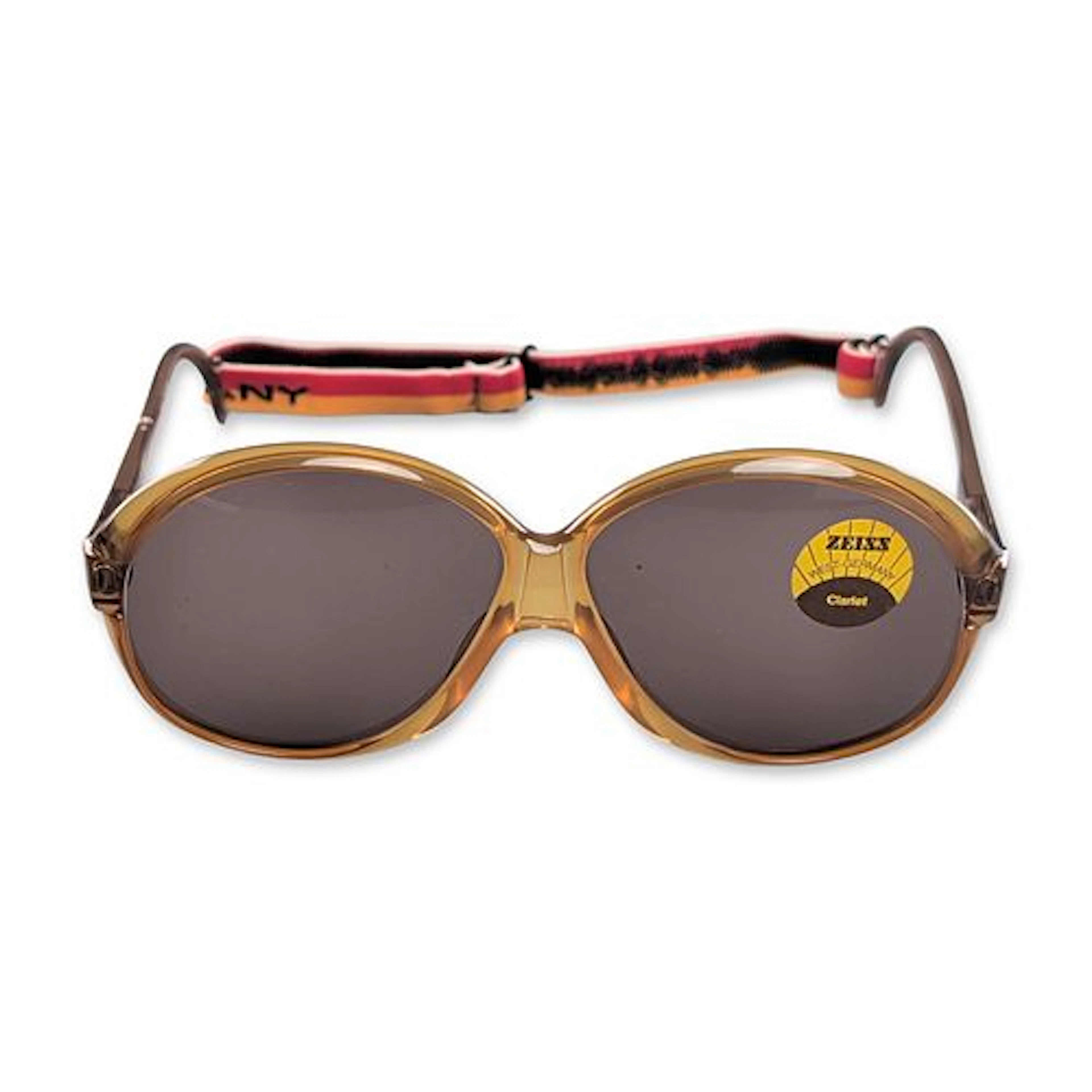 Zeiss West Germany Translucent Amber Acetate Oversized Sunglasses
