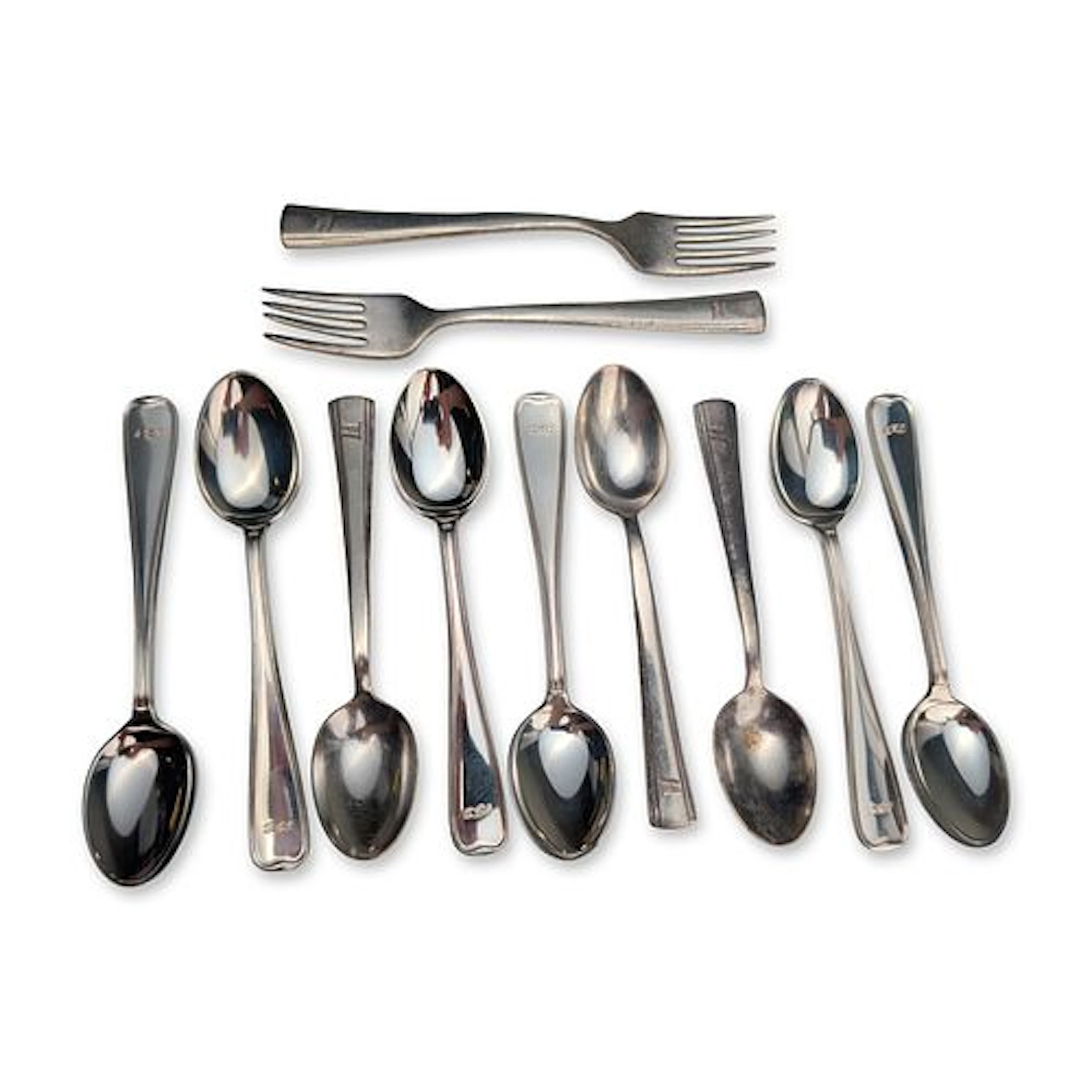 11pc Gense and Th. Marthinsen Silver-Plated NAC and NAL Flatware Collection