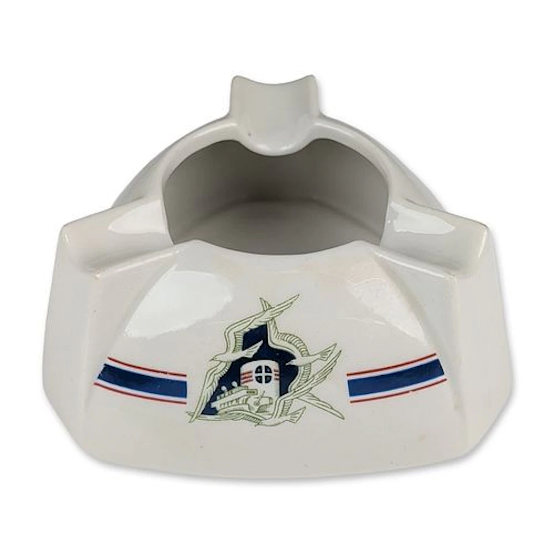 Mid-Century Modern Alcoa Steamship Co Maritime Ceramic Ashtray