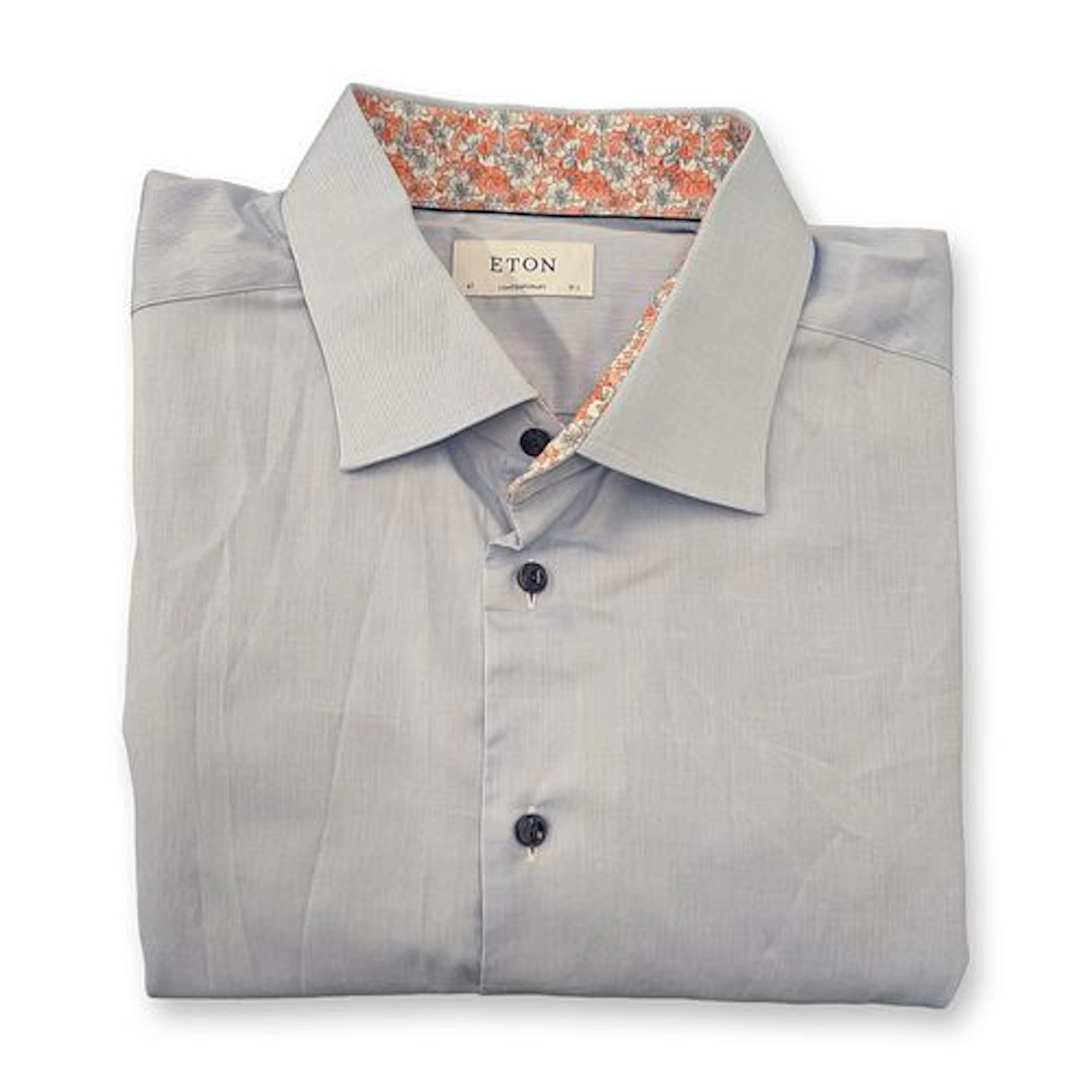 Eton Light Blue Signature Twill Contemporary Fit Dress Shirt